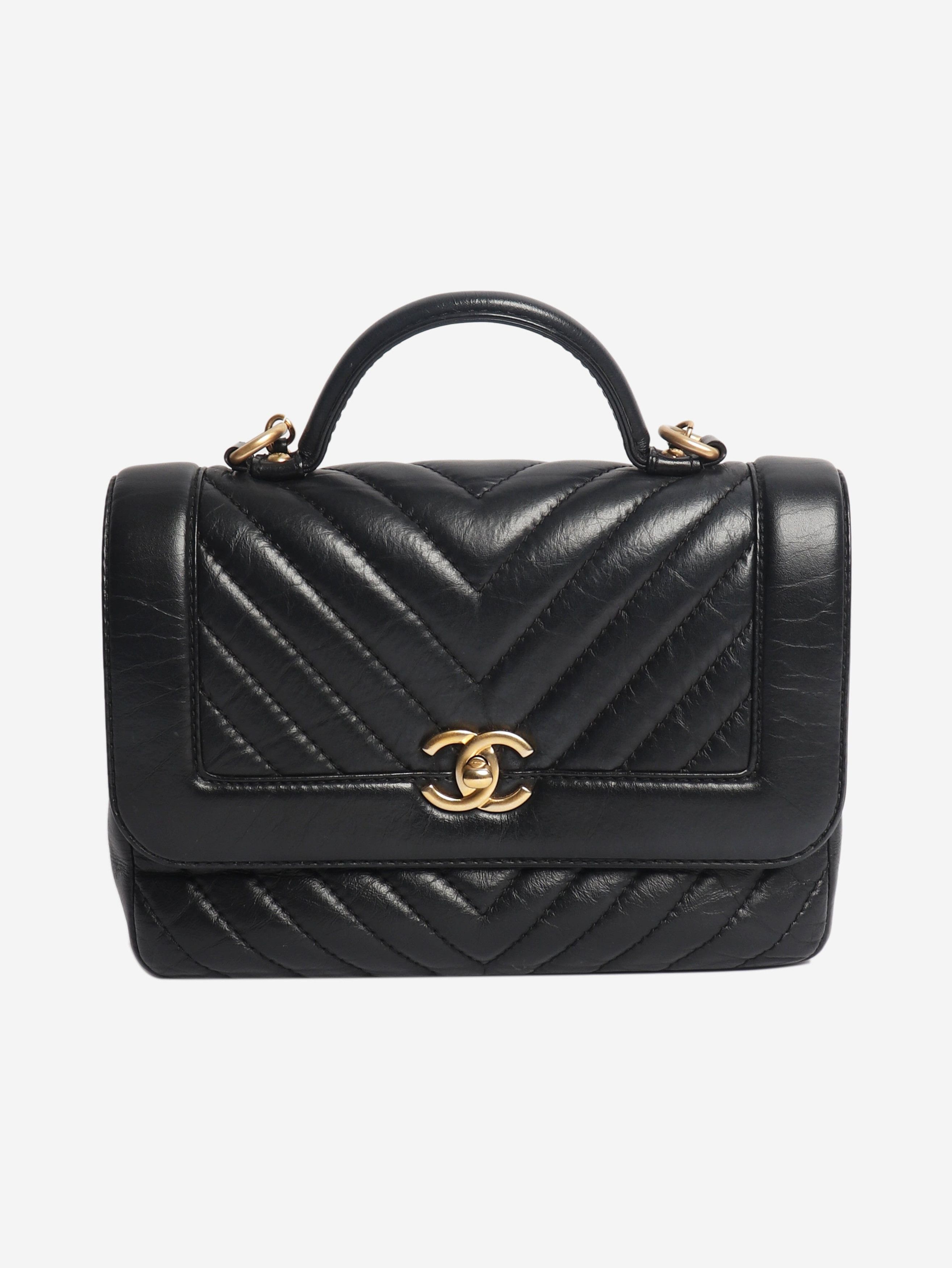 Chanel Black 2017 aged calfskin top handle bag Size ONE SIZE - 1 Thumbnail