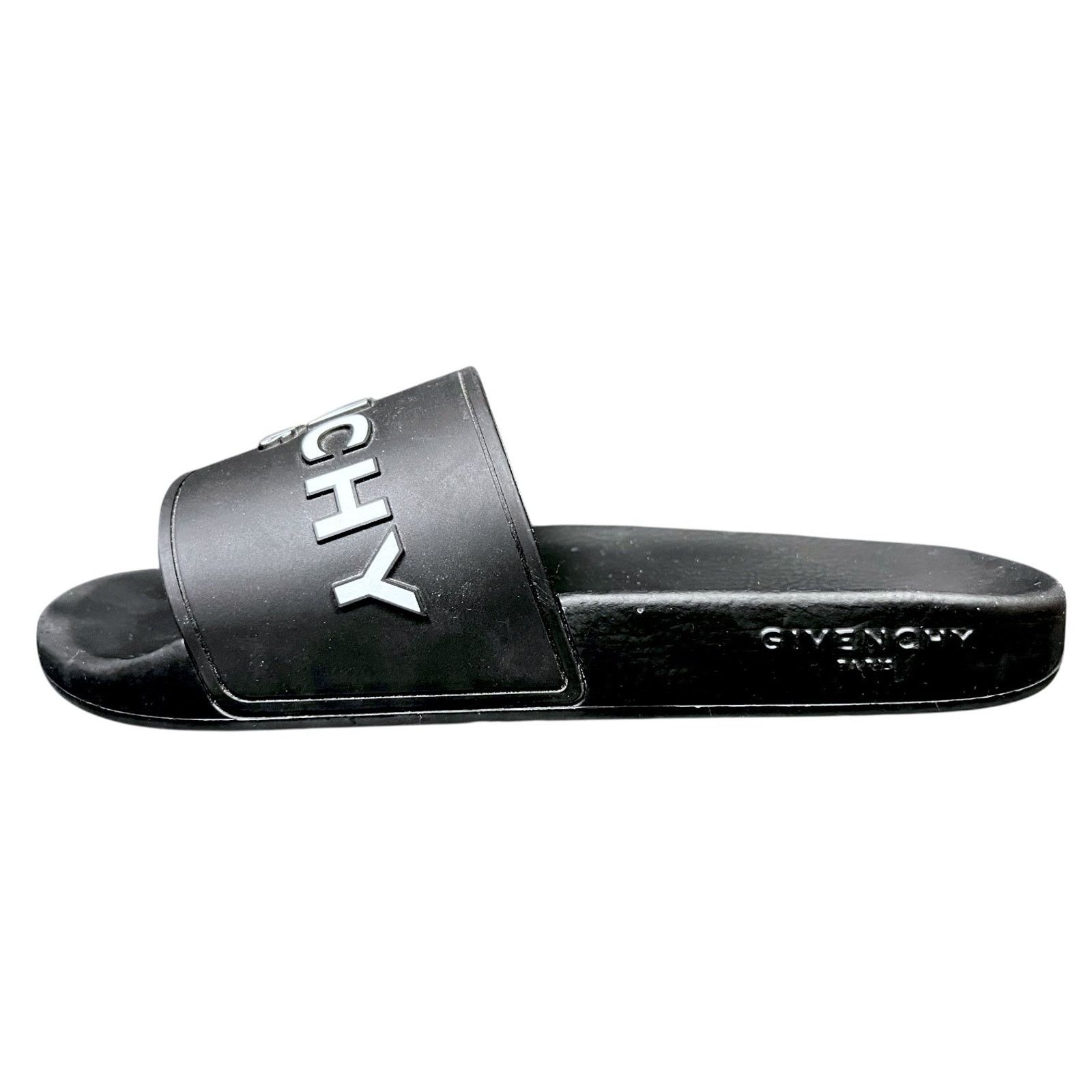 Givenchy Givenchy Paris Men's EU 43 US 10 Black Rubber Slide Sandals Size US 10 / EU 43 - 4 Thumbnail