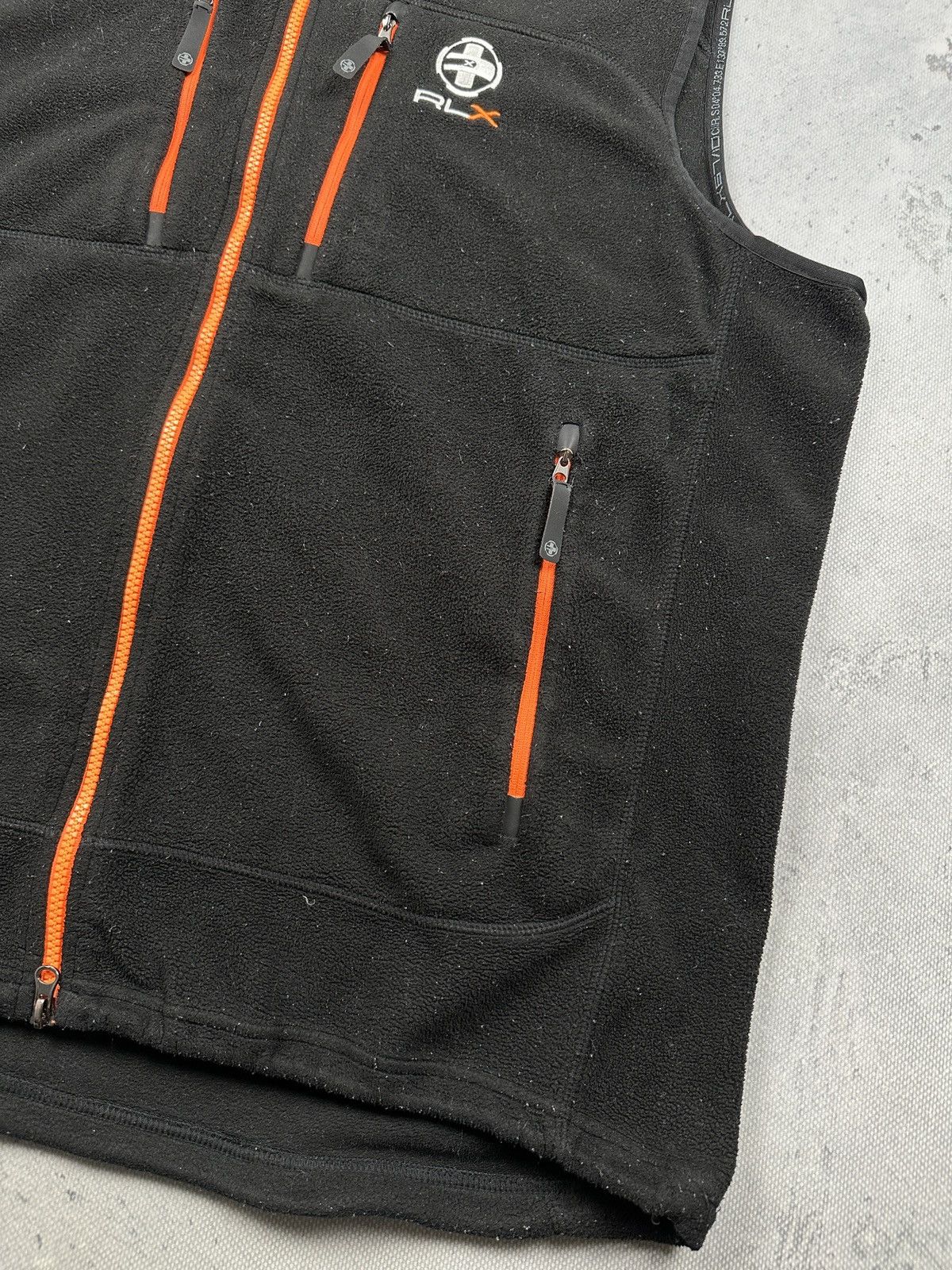 Polo Ralph Lauren RLX Ralph Lauren Fleece Vest Black Orange Zip Tech Outdoor Size US XXL / EU 58 / 5 - 6 Thumbnail