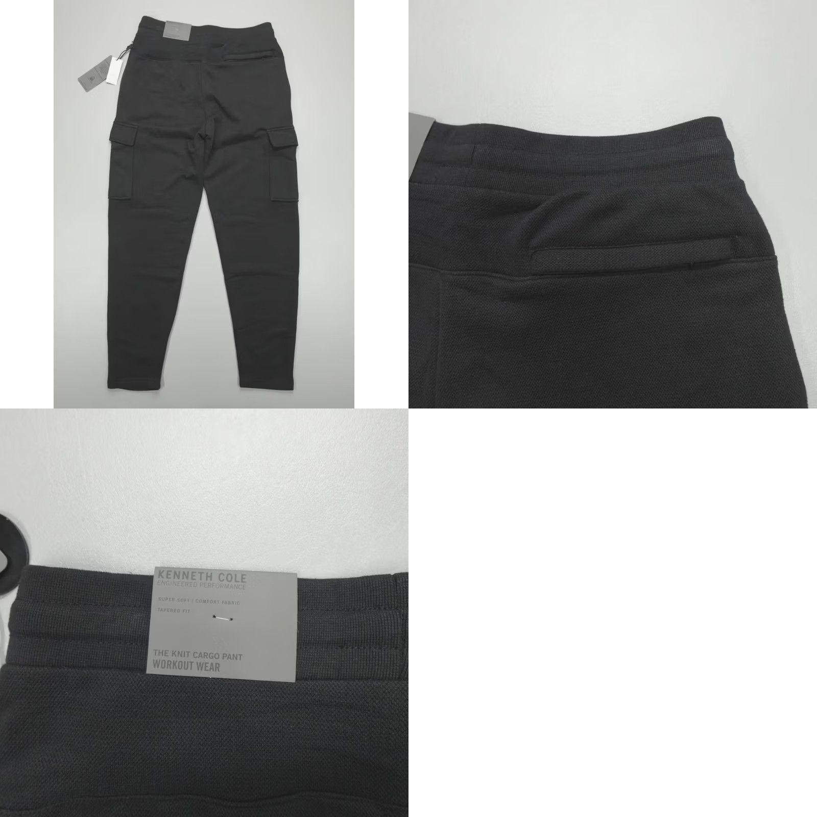 Kenneth Cole Kenneth Cole Active Cargo Pants Tapered Fit Black Size S Heavyweight Knit Size US 29 - 8 Thumbnail