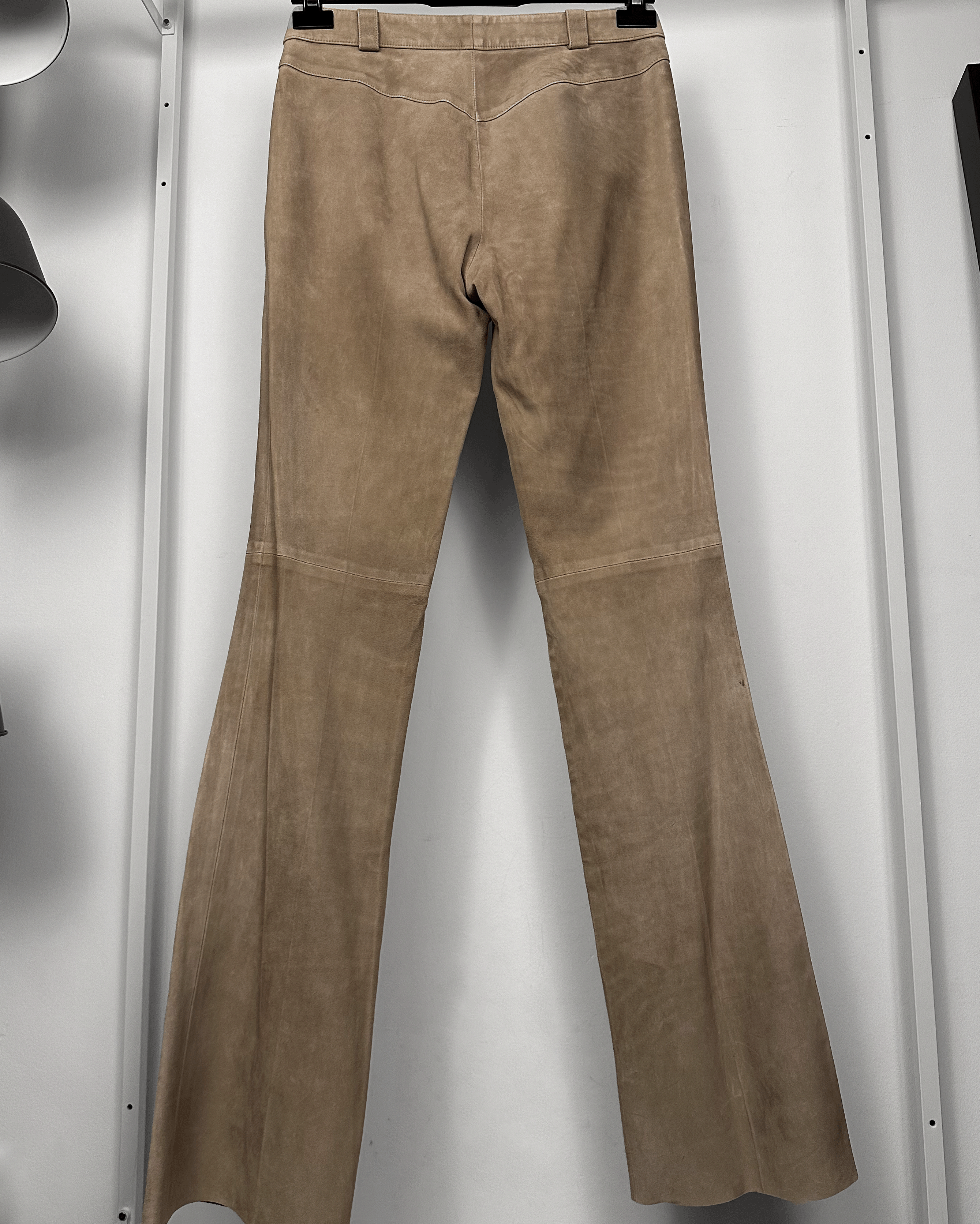 Gucci Gucci Tom Ford Beige Leather Flared Pants Size US 28 / EU 44 - 5 Thumbnail