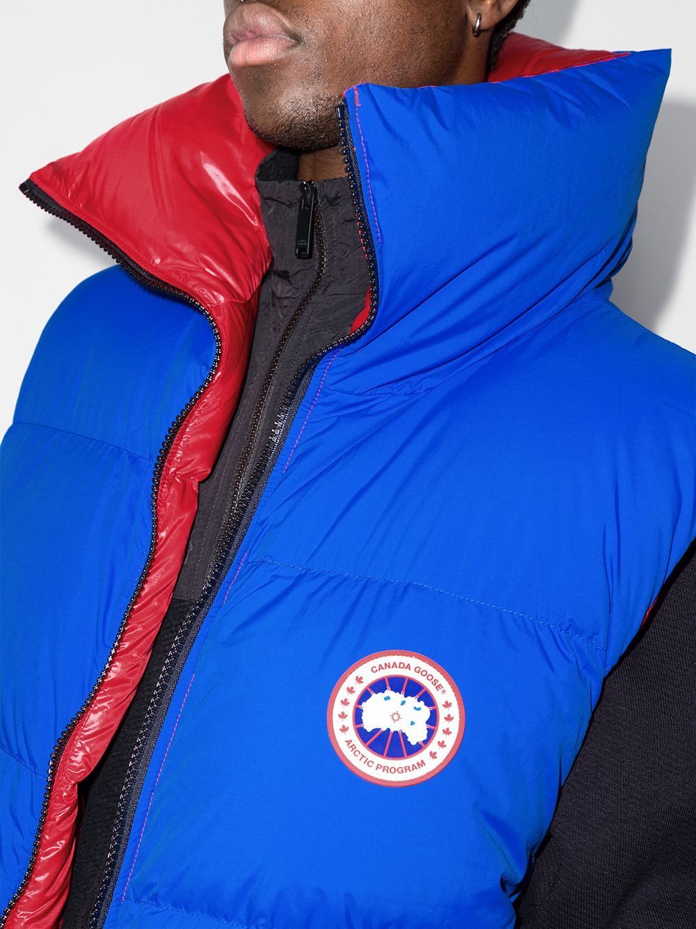ANGEL CHEN × Canada Goose Red and Blue Reversible Bayan Puffer Vest Size XS / US 0-2 / IT 36-38 - 4 Thumbnail