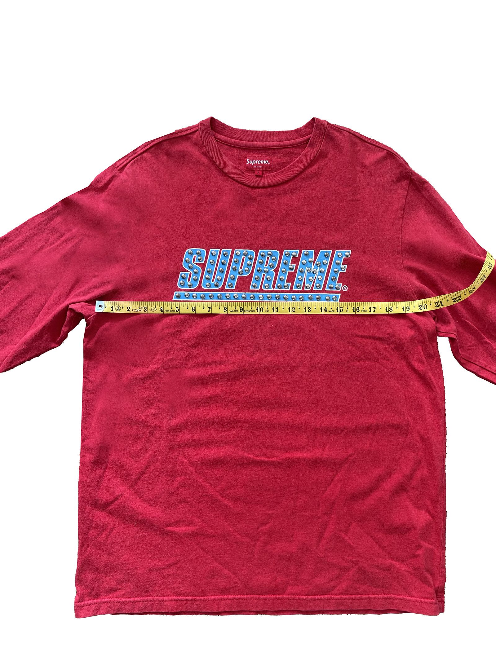 Supreme Supreme studded logo red LS sweatshirt Large Size US L / EU 52-54 / 3 - 6 Thumbnail