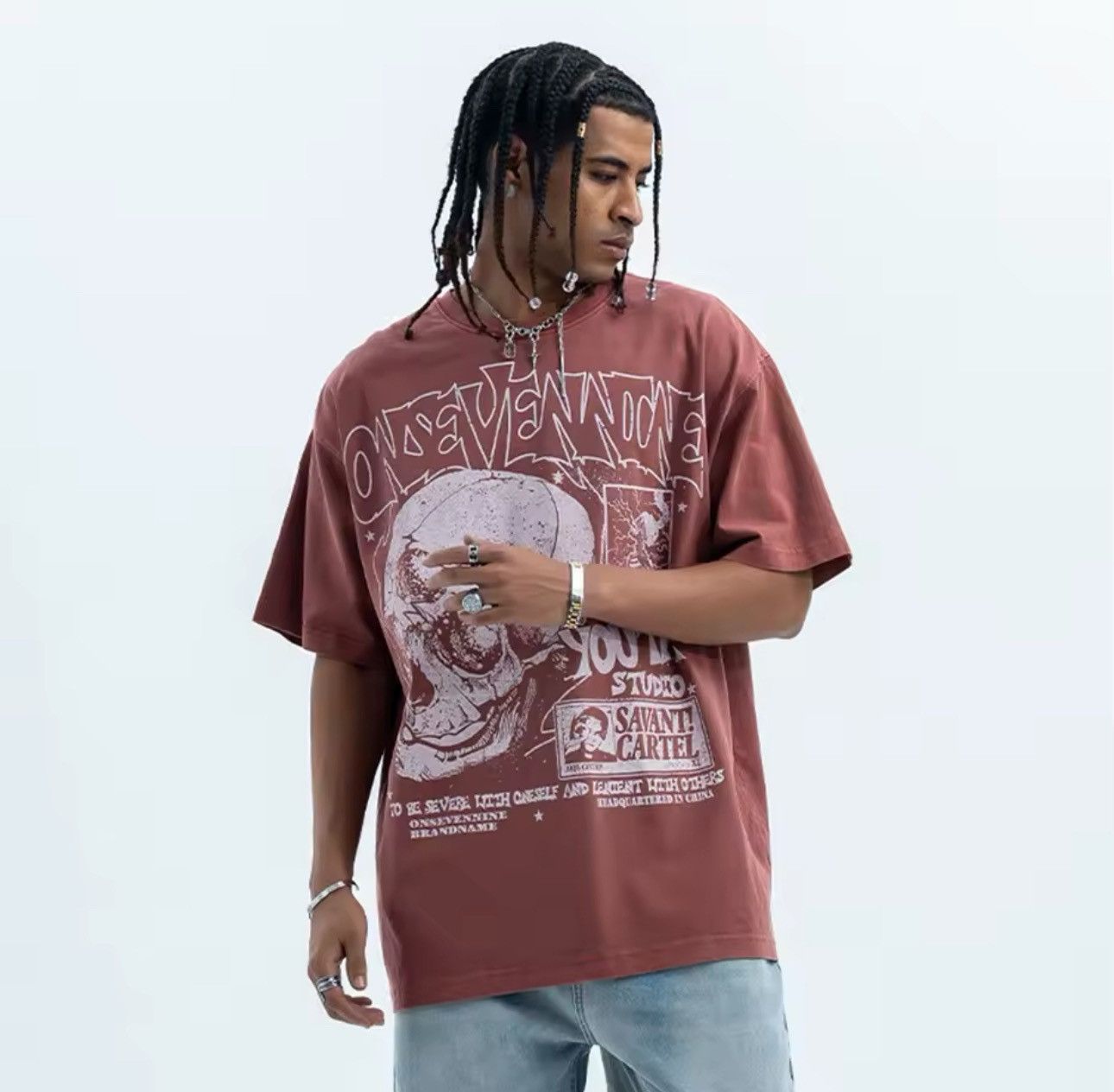 Other Streetwear Gothic Skull Loose Washed Vintage T Shirt Size US XL / EU 56 / 4 - 2 Thumbnail
