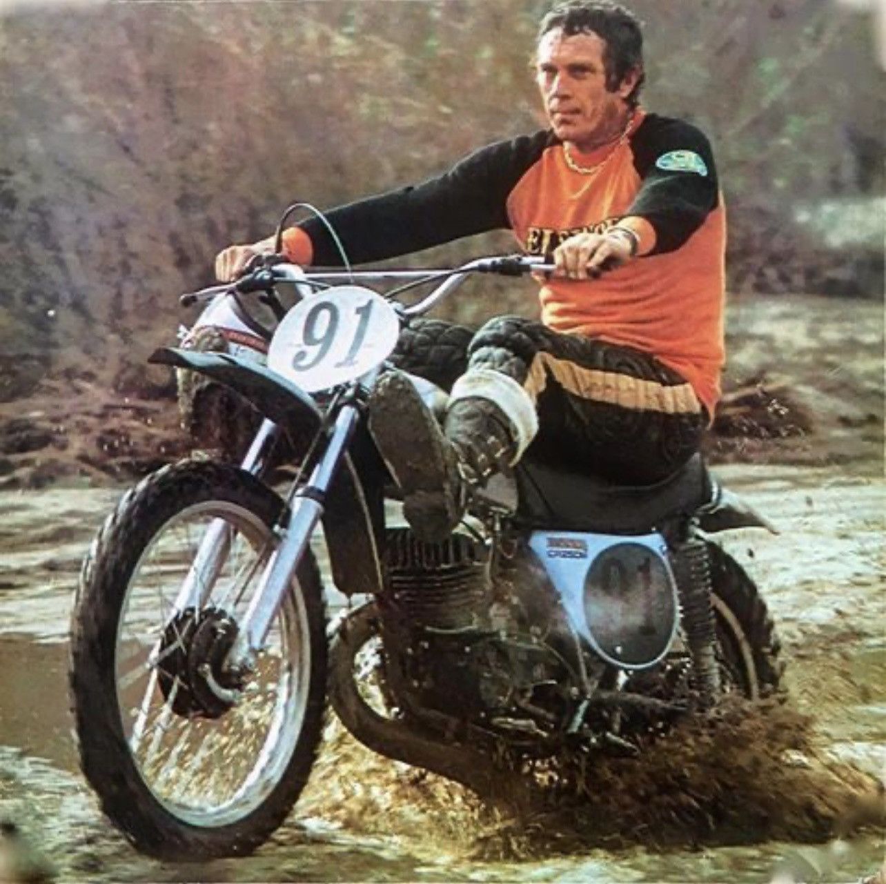Vintage RARE❗️1970s Steeve Mcqueen Honda CR250 Racing Shirt Size US S / EU 44-46 / 1 - 3 Thumbnail