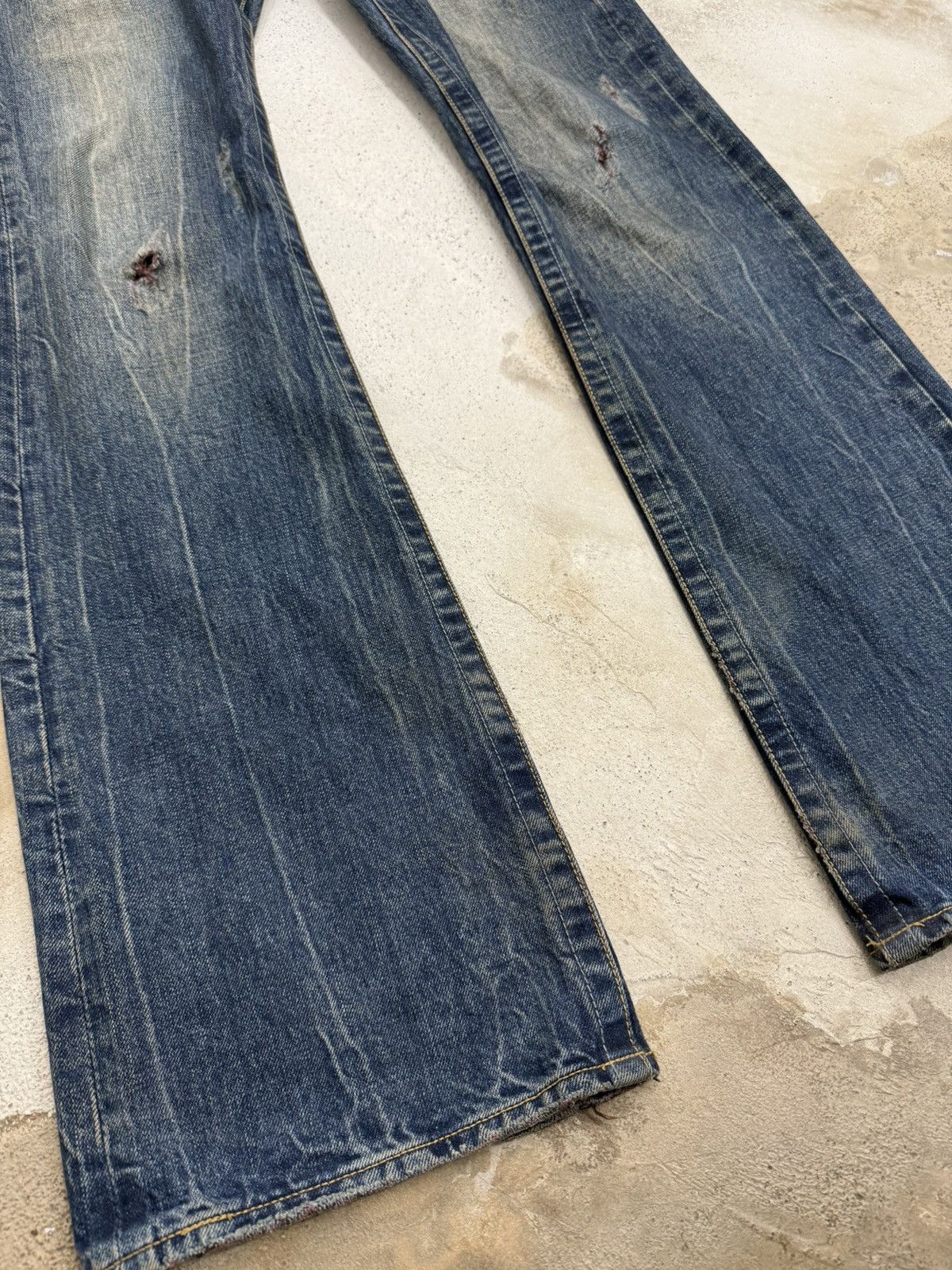 semanticdesign Semanticdesign Japanese Mudwash Studded Flare Denim Pants Size US 35 - 5 Thumbnail