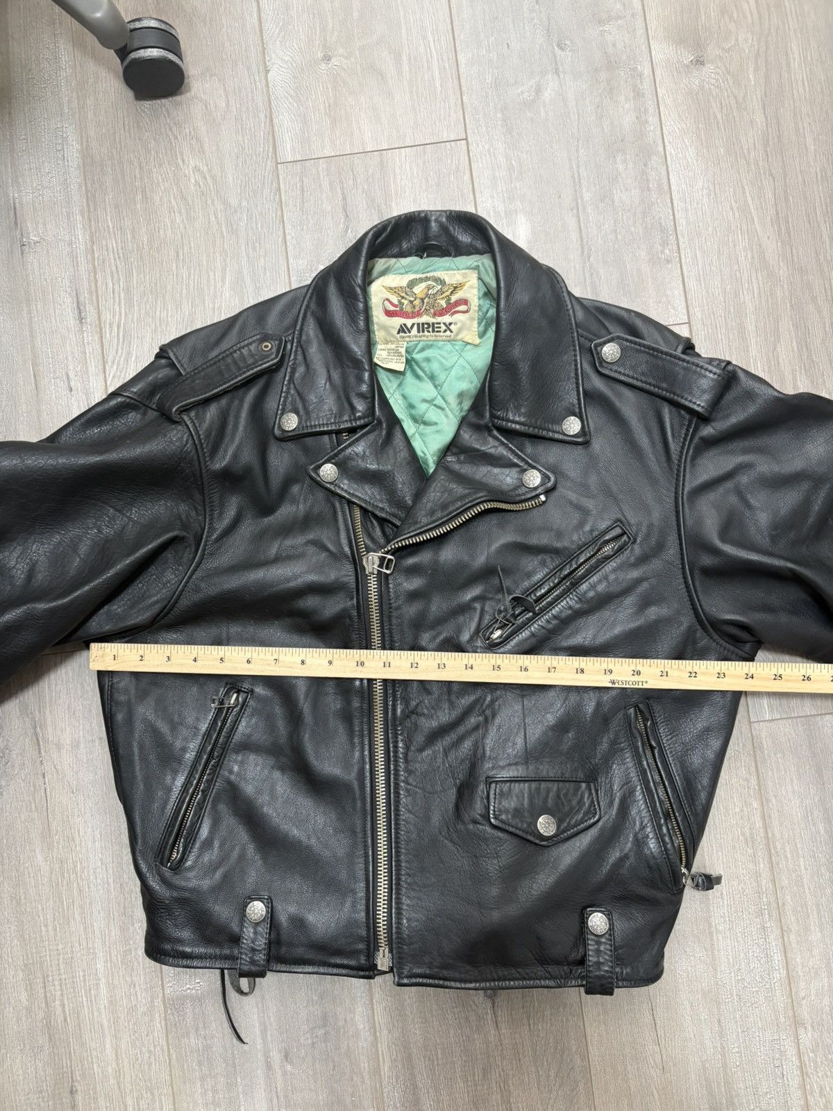 Avirex Vintage Avirex Leather Jacket Mens XL Pocket Motorcycle Size US XL / EU 56 / 4 - 19 Thumbnail