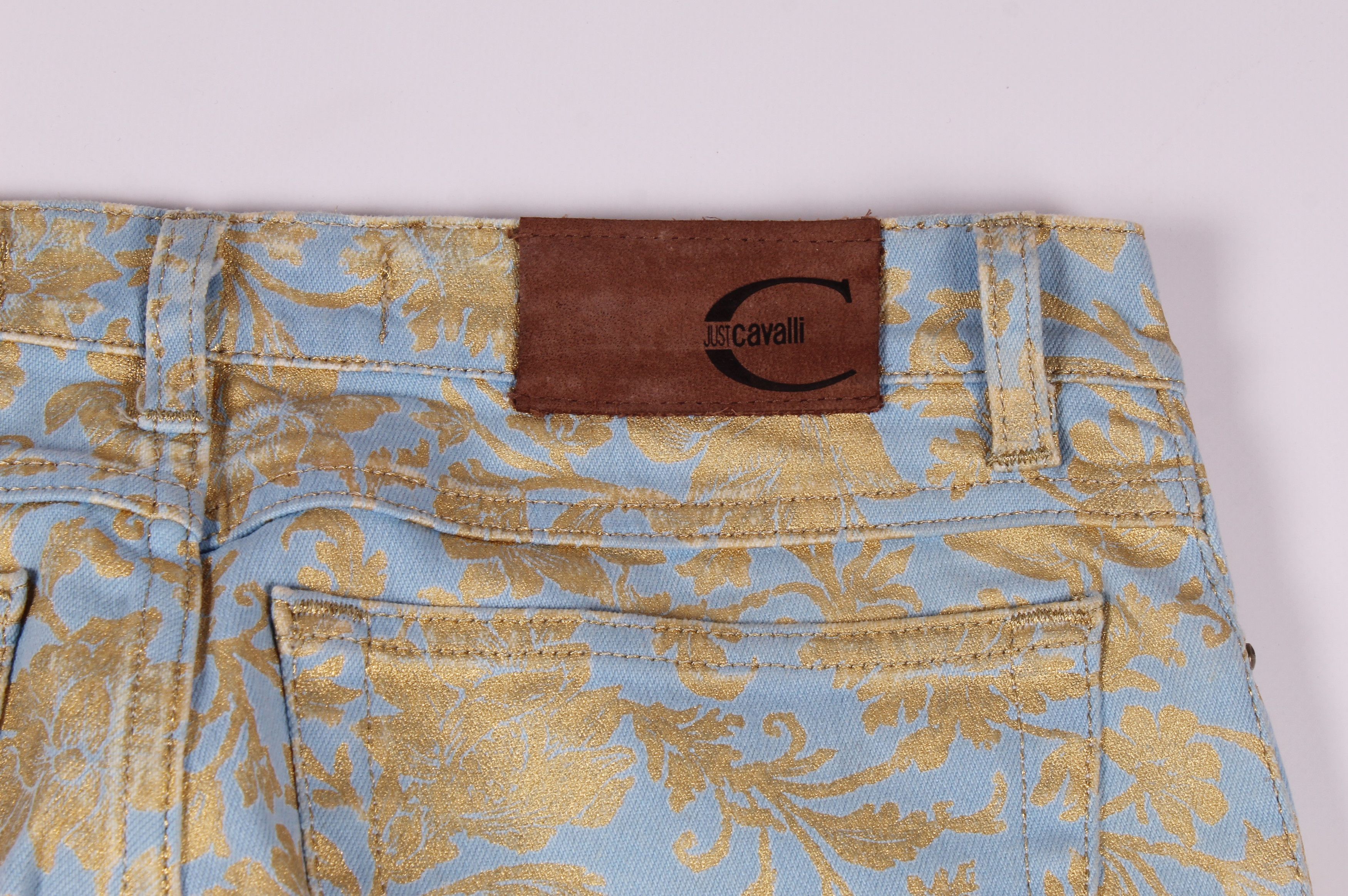 Just Cavalli Vintage Just Cavalli Floral Baroque Bootcut Denim Jeans Size 28" / US 6 / IT 42 - 7 Thumbnail