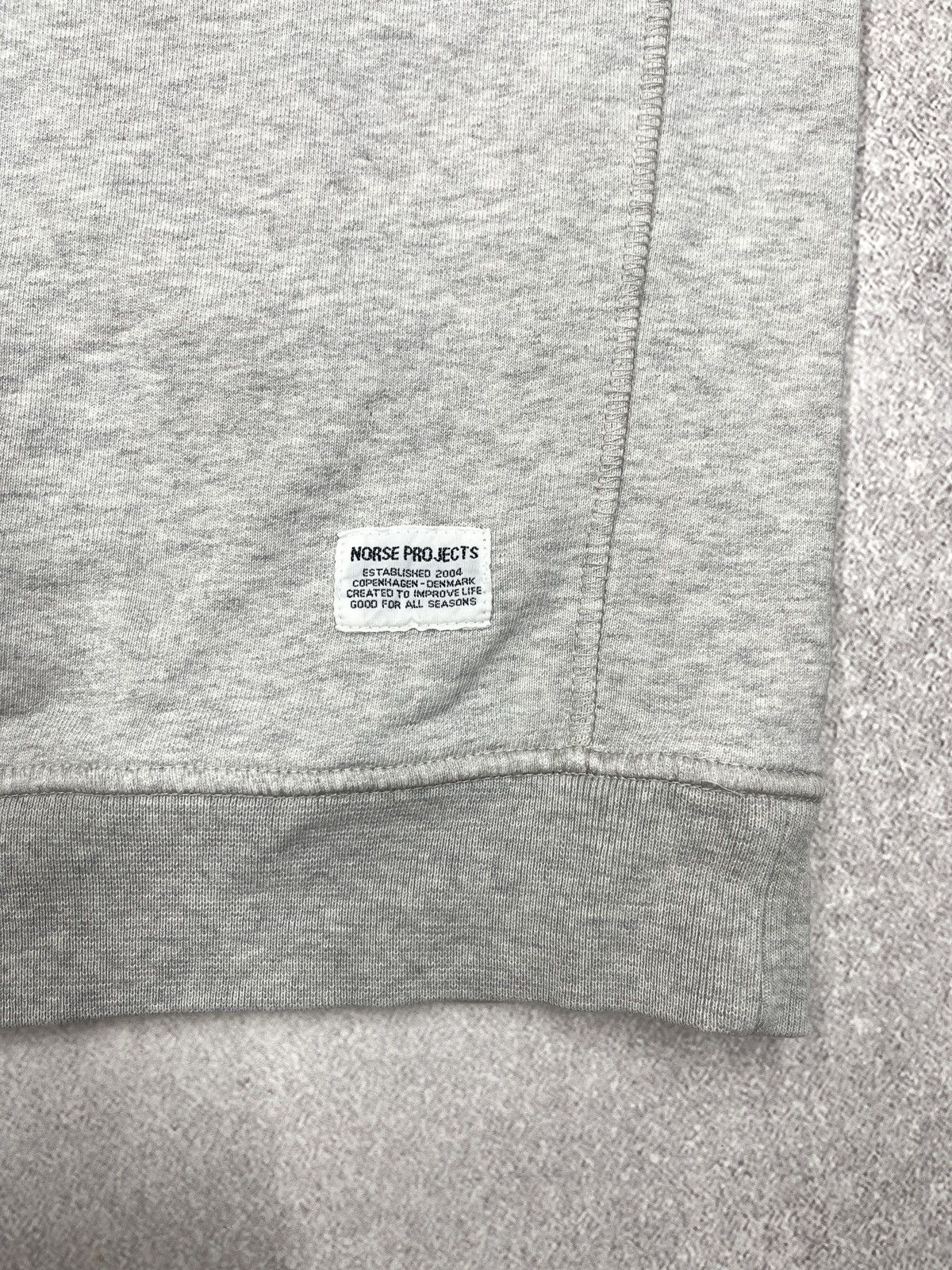 Norse Projects Mens Norse Projects Visby Sweatshirt Grey Big Logo Size US S / EU 44-46 / 1 - 6 Thumbnail