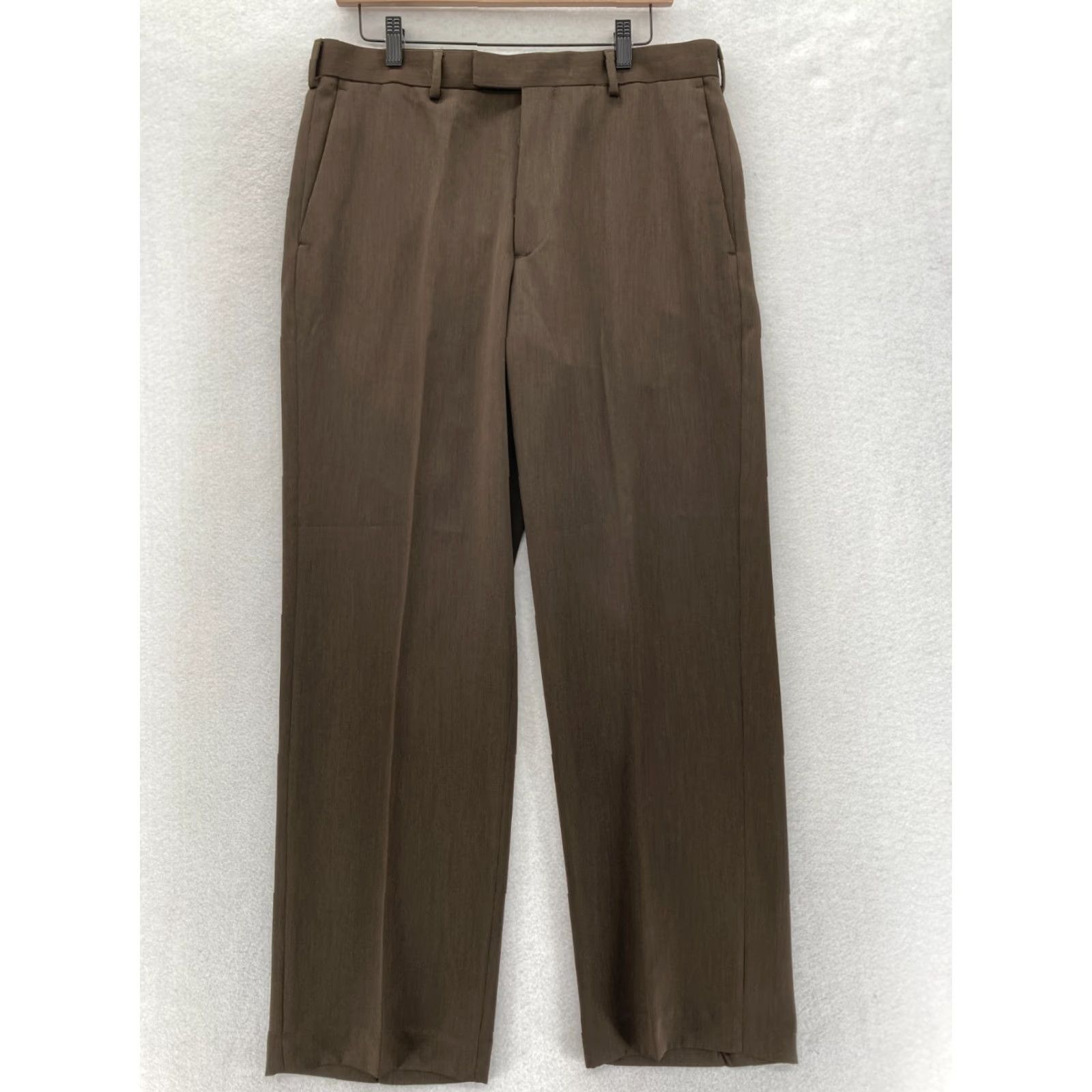 Vintage AXIST No Iron Dress Pants Mens 32x30 Brown Flat Front Straight Leg Mid Rise NWT Dress Pants Mens Brown Flat Front 32x30 Axist No Iron NWT Size US 32 / EU 48 - 2 Thumbnail