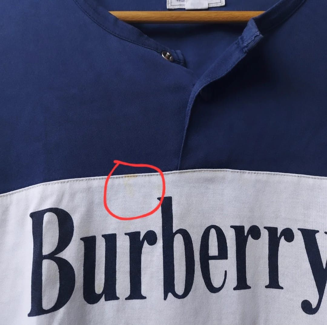 Burberry × Burberry Prorsum × Vintage VTG BURBERRY HALF BUTTON LONG SLEEVE Size US L / EU 52-54 / 3 - 12 Thumbnail