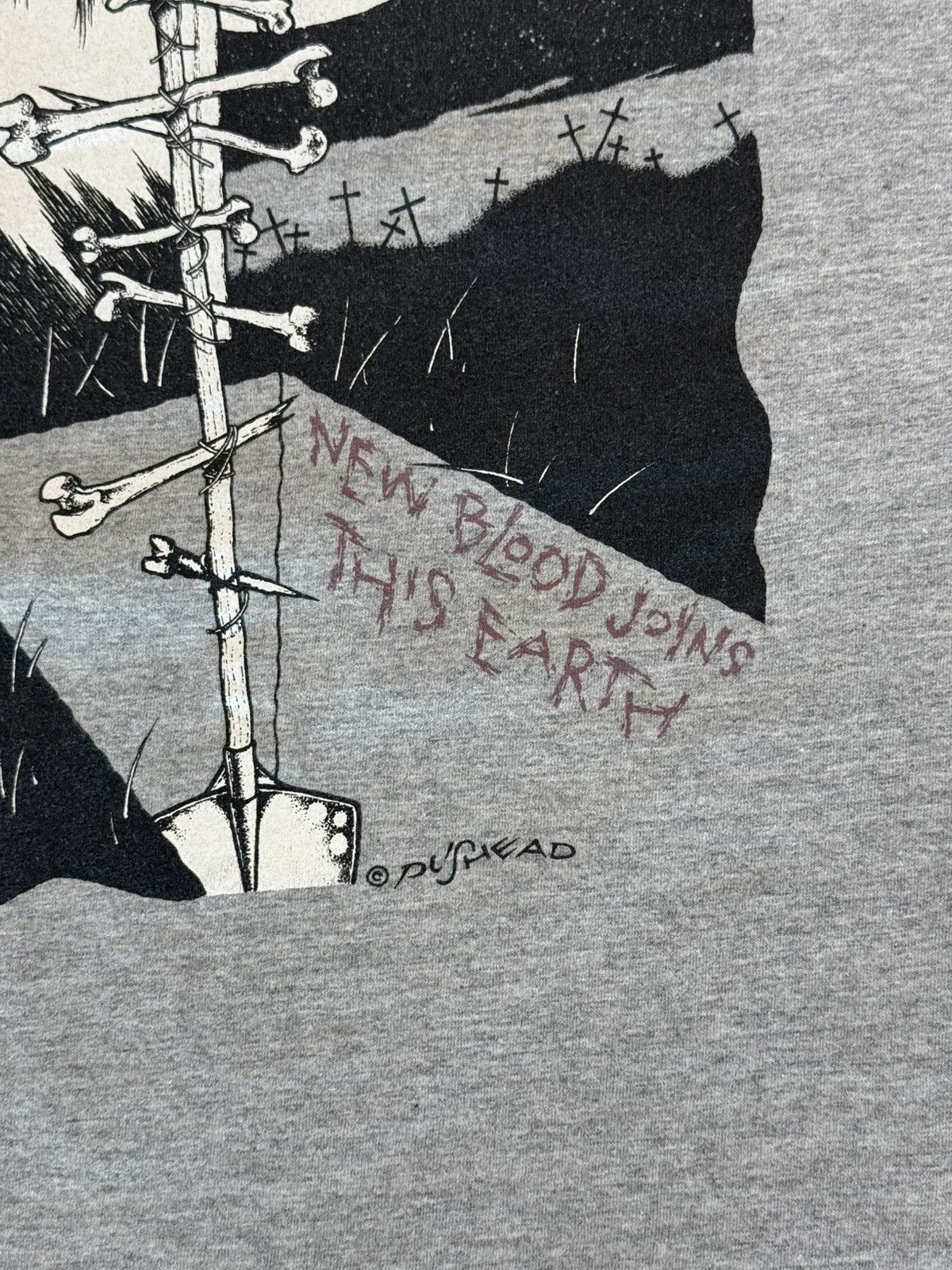 Metallica Vintage 1994 Metallica Pushead Gravekeeper Tour T Shirt Gray Size US XL / EU 56 / 4 - 7 Thumbnail