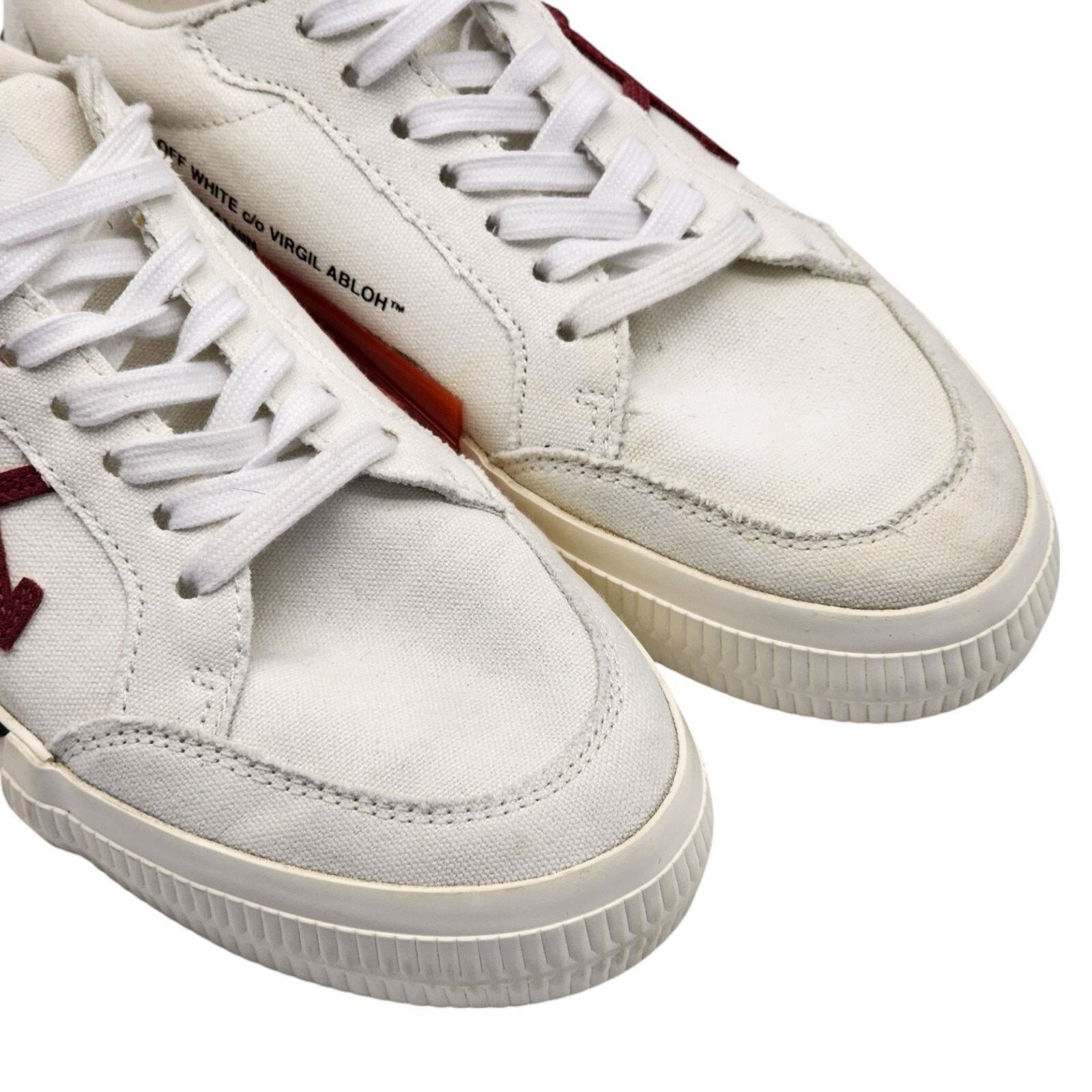 Off-White Vulc Low Canvas White Red Sneakers EU 40 US 7M 10W Size US 7 / EU 40 - 7 Thumbnail