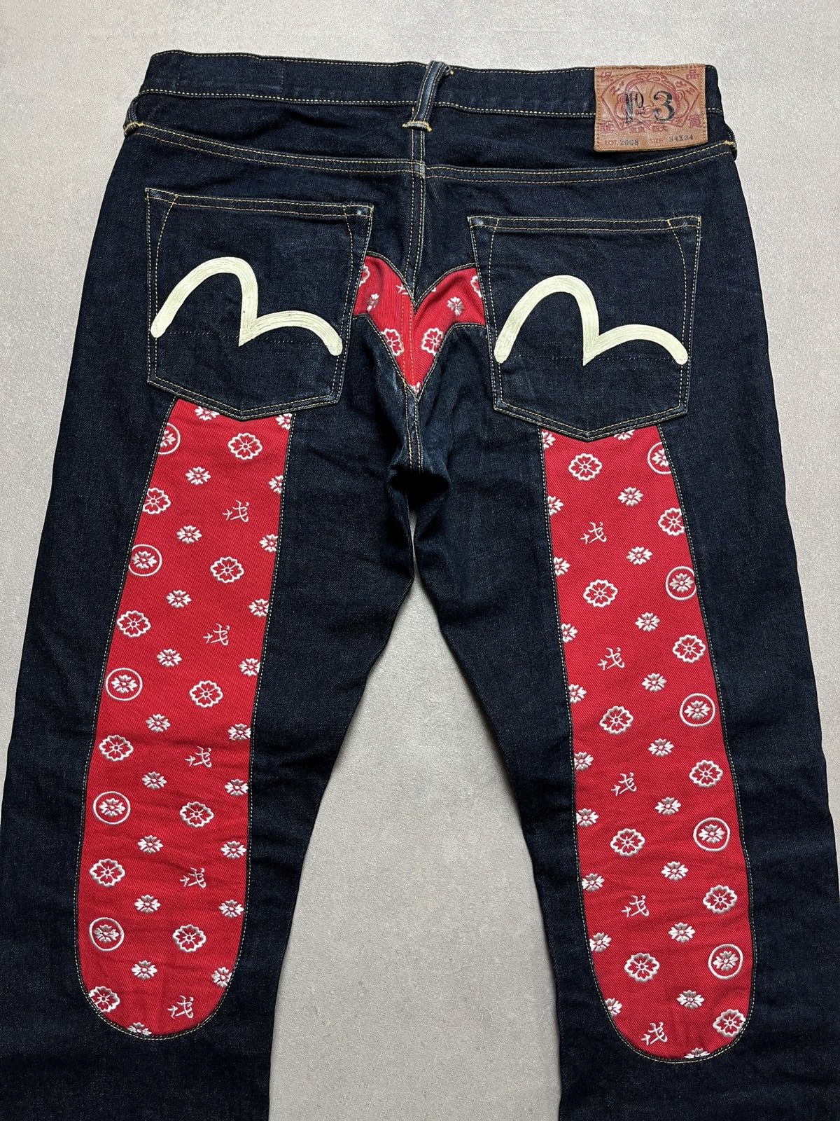 Evisu Evisu Big Embroidered Daicock Selvedge Jeans Size US 33 - 2 Thumbnail