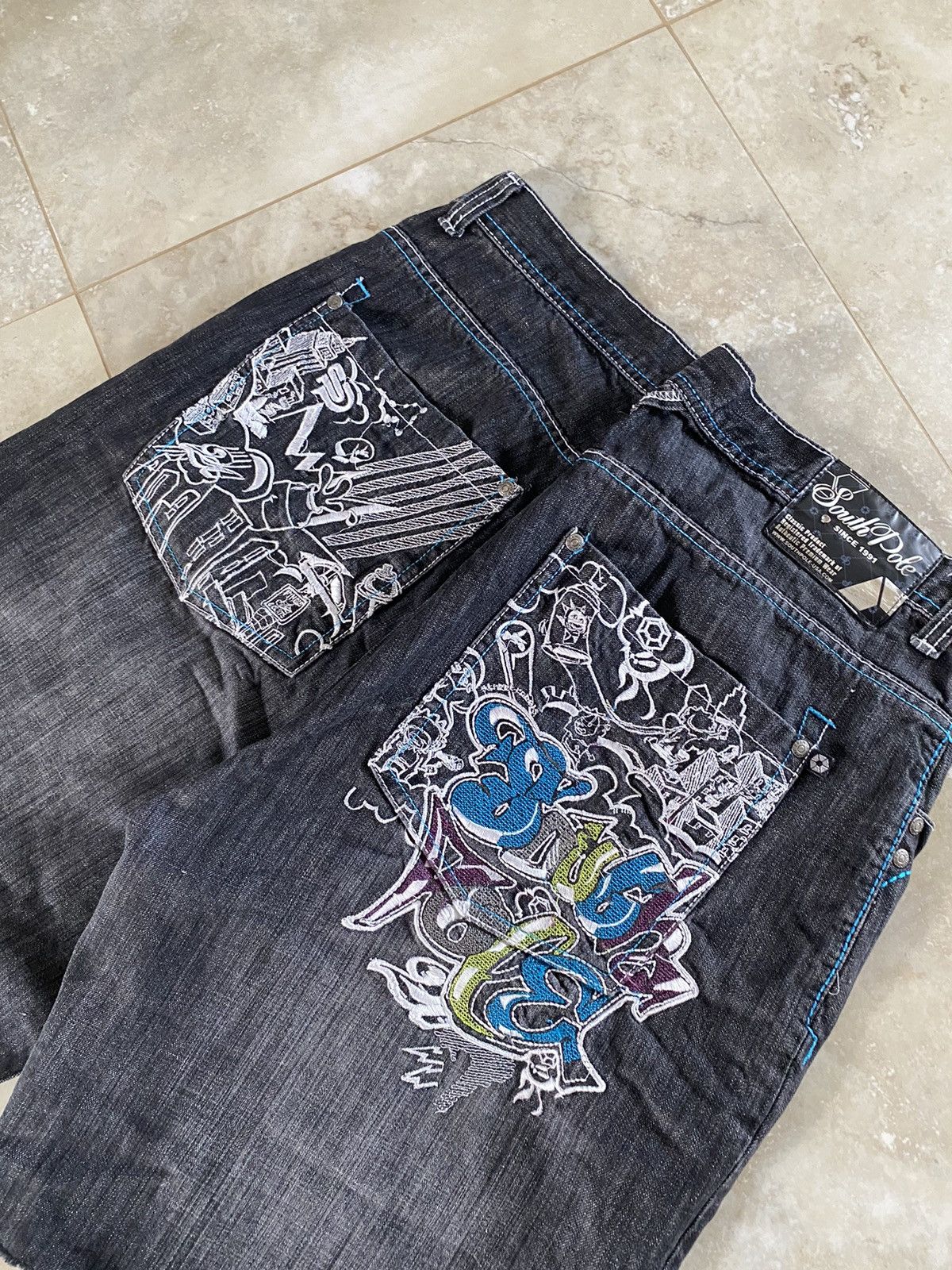 Southpole Vintage Big Logo SouthPole Rare Baggy Shorts 00s Faded USA 🇺🇸 Size US 38 / EU 54 - 1 Thumbnail