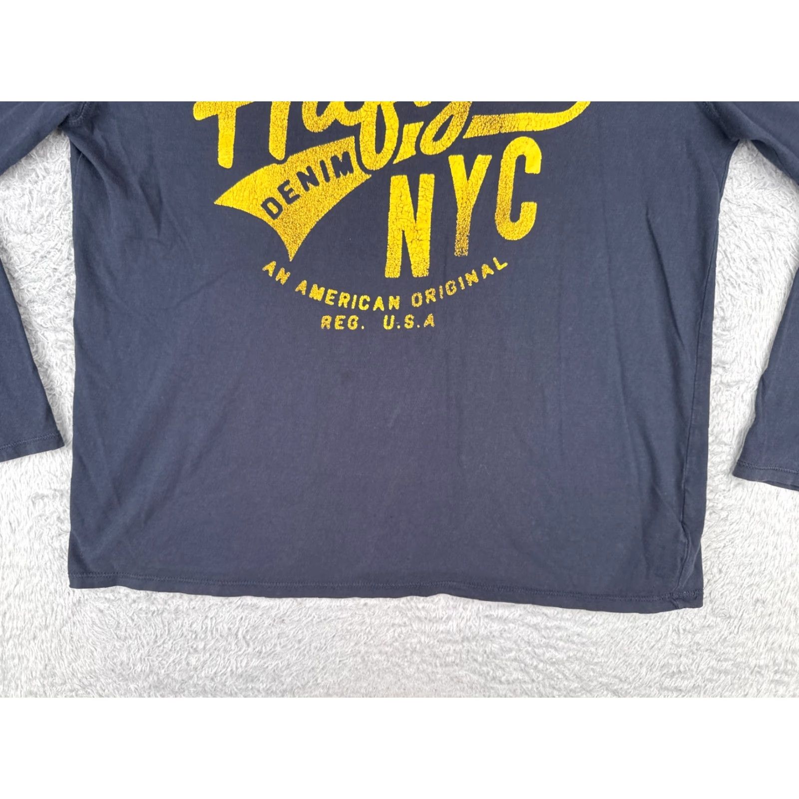 Tommy Hilfiger Tommy Hilfiger Shirt Adult XL Blue Long Sleeve Crew Neck Cotton Jersey Logo - Men’s T-Shirt, Regular Fit, Solid, All Seasons Size US XL / EU 56 / 4 - 5 Thumbnail