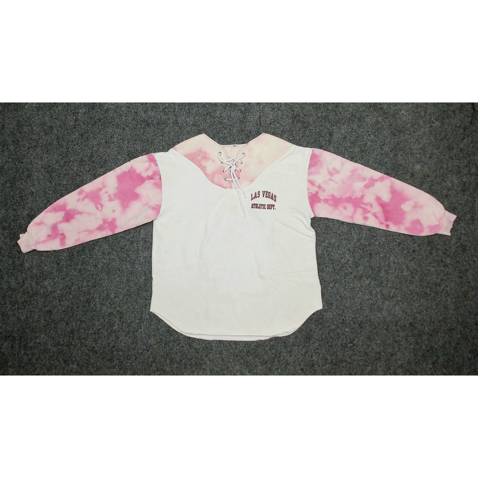 Vintage Sun Sportswear 90s Las Vegas Tie Dye Lace Up Sweatshirt XL Size XL / US 12-14 / IT 48-50 - 5 Thumbnail