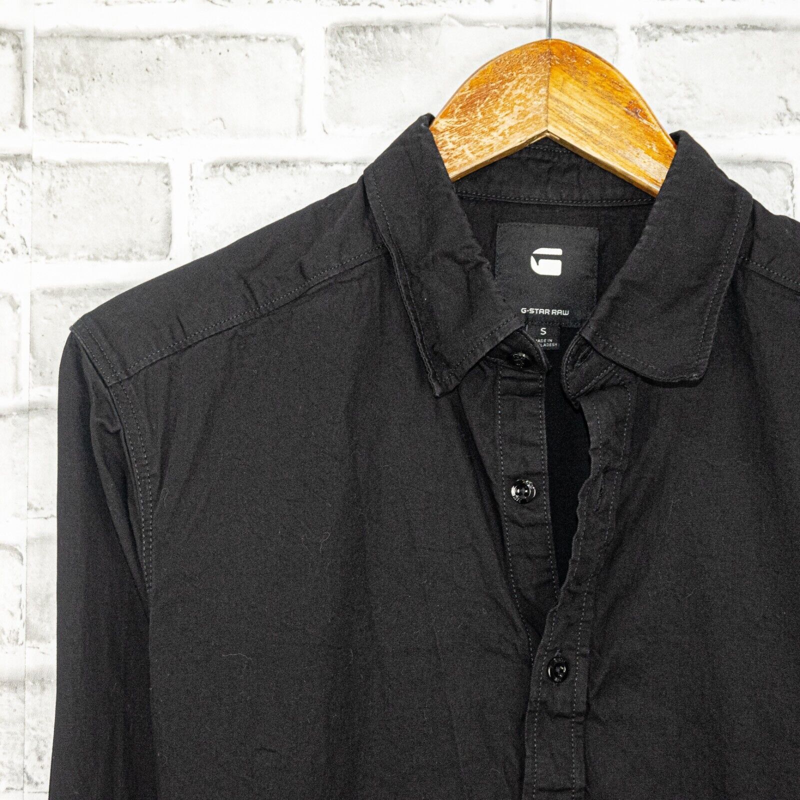 G-Star G Star Raw Small Button up Shirt in Black Cotton Long Sleeve Size US S / EU 44-46 / 1 - 4 Thumbnail