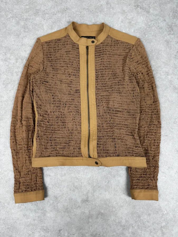 Vintage Plein Sud Beige Textured Net Fabric Jacket Size S / US 4 / IT 40 - 1 Thumbnail