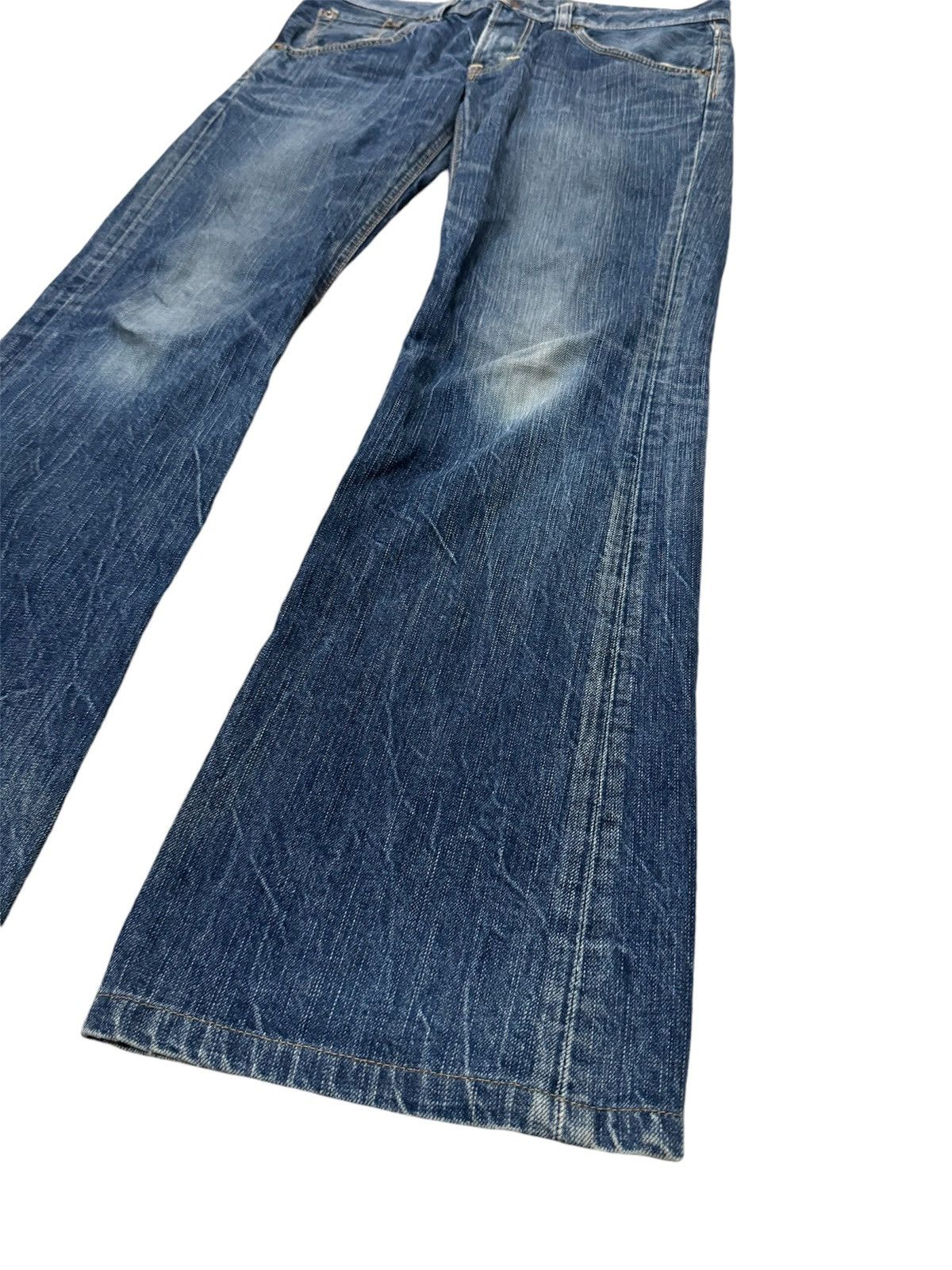 Vintage Edwin 503 Blue Trip Flare Jeans