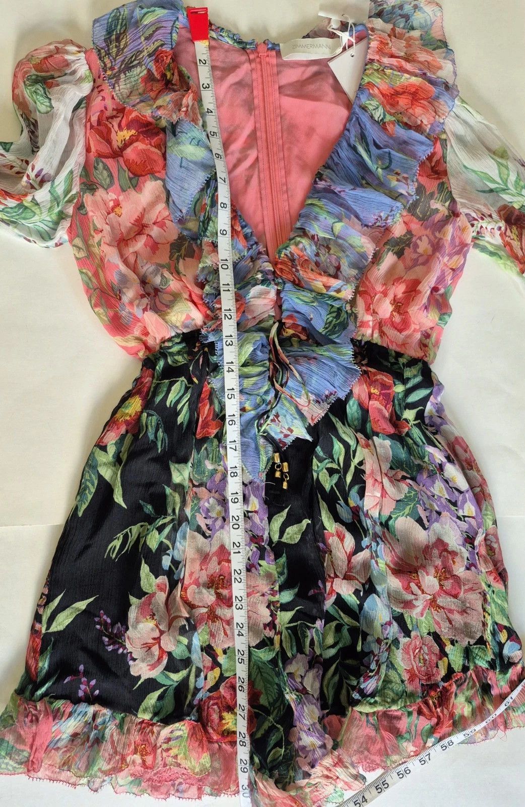 Zimmermann Bellitude Flutter Playsuit Romper Floral Silk Long Slv AU 0 Size S / US 4 / IT 40 - 17 Thumbnail