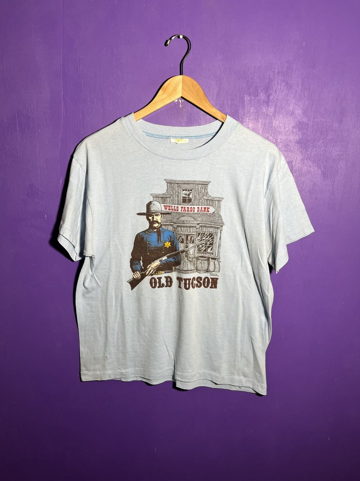 Vintage Vintage 80s Wells Fargo old Tucson t-shirt Size US L / EU 52-54 / 3 - 1 Thumbnail