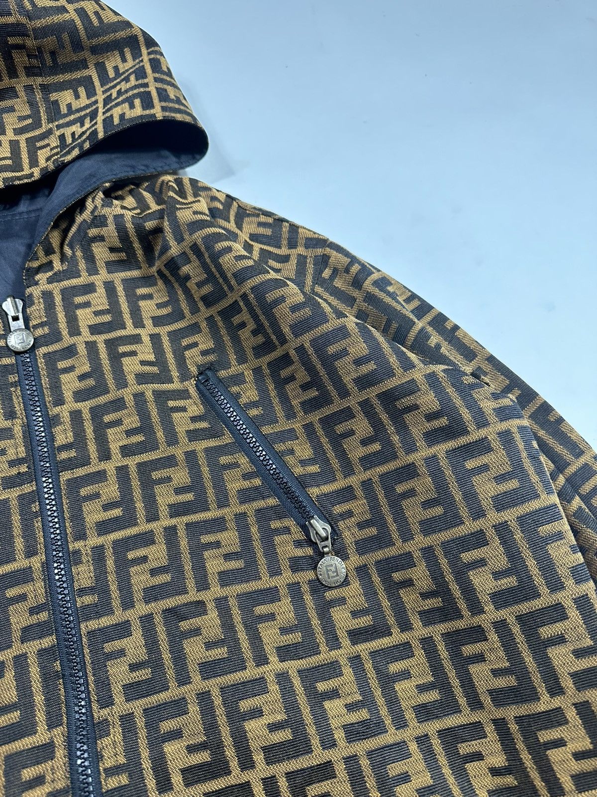 Fendi × Vintage Vintage - FENDI ZUCCA - Reversible Jacket Size US L / EU 52-54 / 3 - 6 Thumbnail