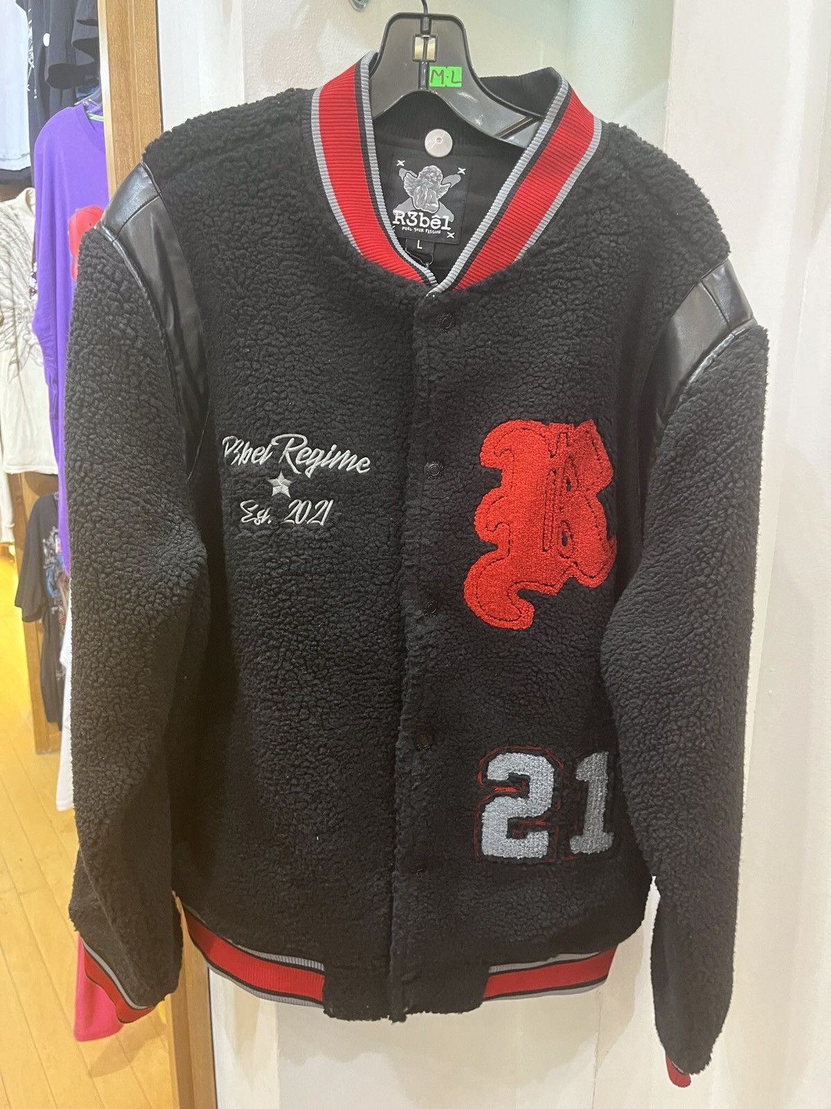 Other Black R3BEL Regime Letterman Jacket Size US L / EU 52-54 / 3 - 1 Thumbnail
