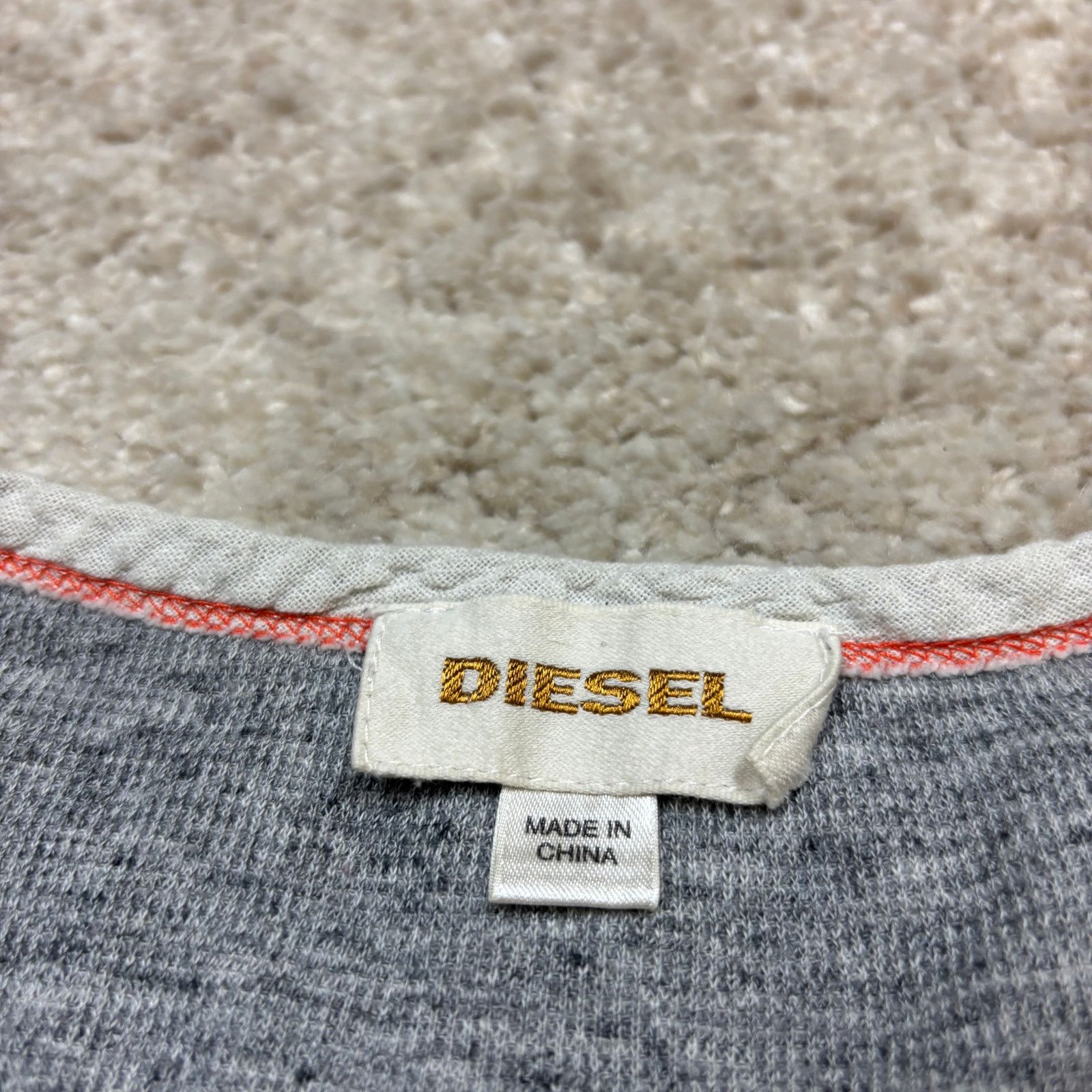 Diesel Diesel Henley Thermal Waffle Long Sleeve T Shirt Men's XL Size US XL / EU 56 / 4 - 4 Thumbnail