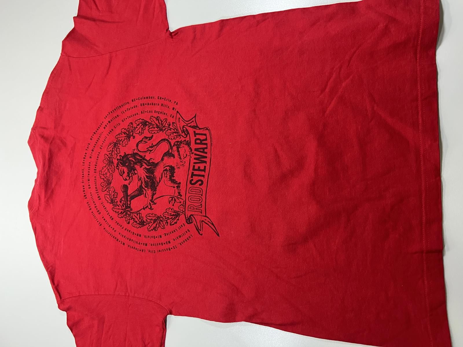 Other 2001 Rod Stewart Red Graphic T-Shirt Large Size ONE SIZE - 7 Thumbnail