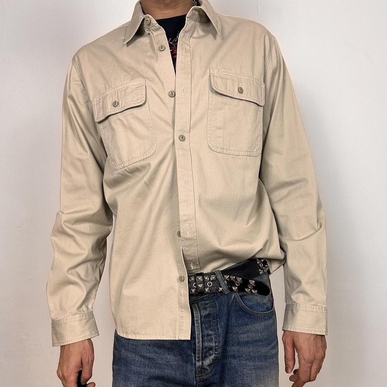 Bdg BDG Tan Button Safari Button Up Shirt - Large Size US L / EU 52-54 / 3 - 1 Thumbnail
