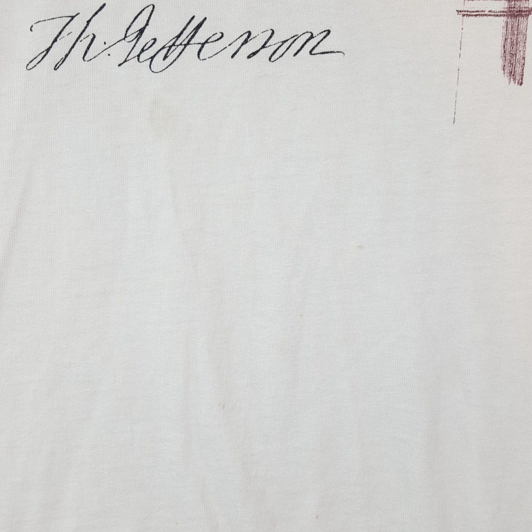 Vintage VINTAGE 90s Thomas Jefferson Art T-Shirt Men's XL White USA President Retro History Cotton Logo Embroidered Size US XL / EU 56 / 4 - 6 Thumbnail