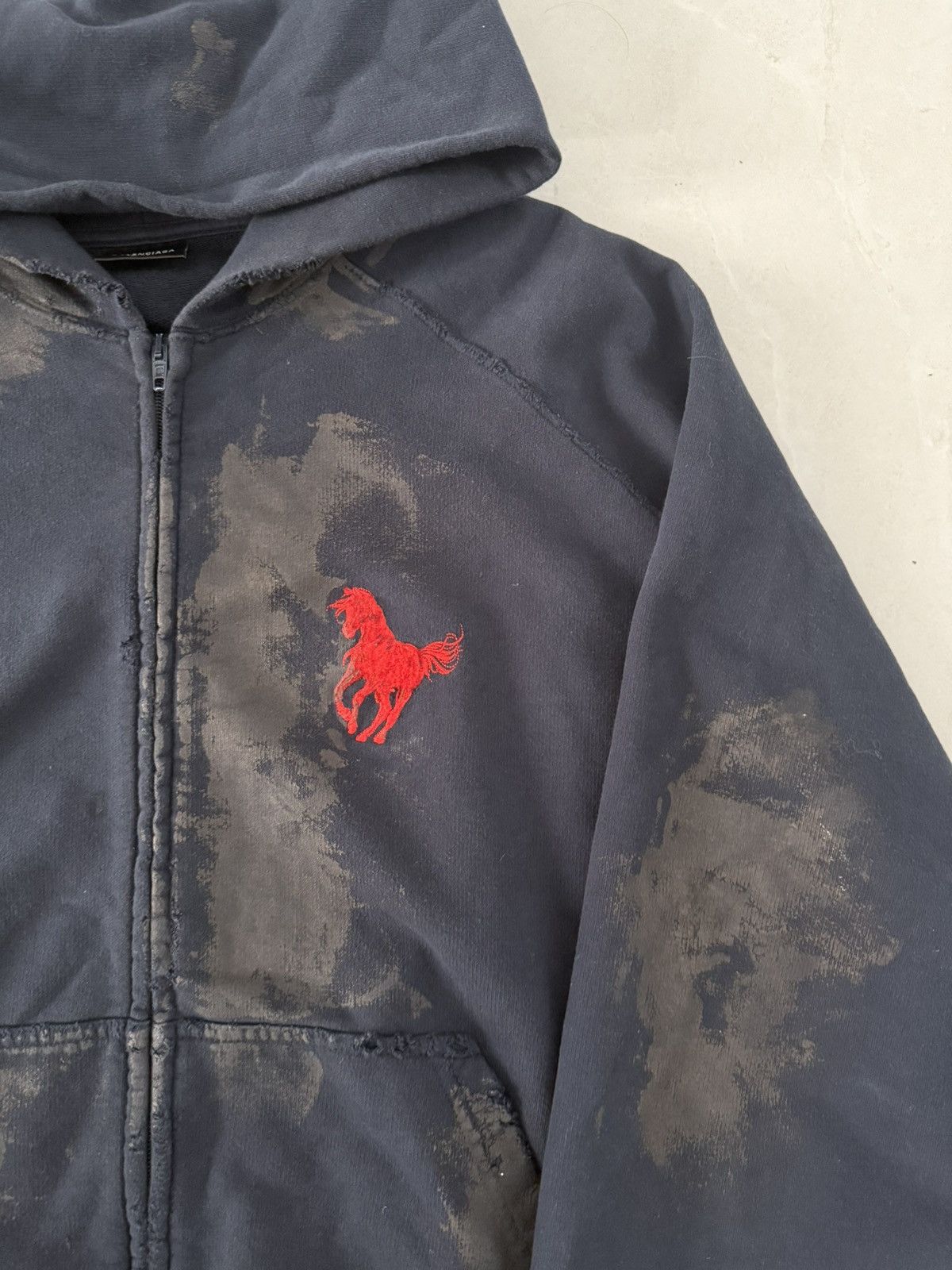 ゆ　Balenciaga dirty polo hoodie サイズ2 ゆ Balenciaga dirty polo hoodie サイズ2 ゆ Balenciaga dirty polo