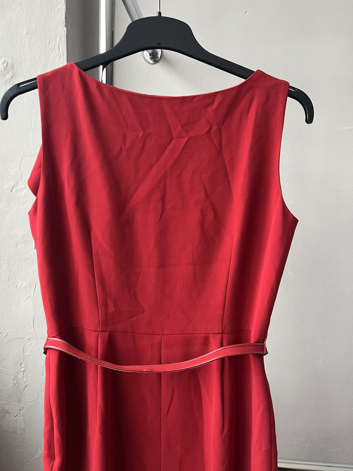 Max Mara MAX MARA ITALIAN MADE RED TRIACETATE SLEEVELESS SOLID DRESS Size XL / US 12-14 / IT 48-50 - 13 Thumbnail