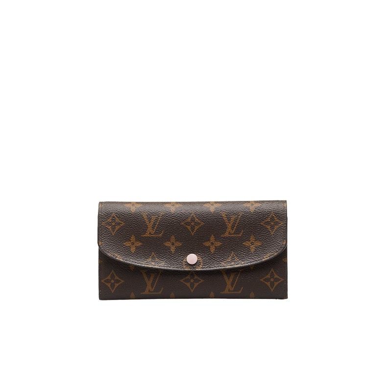 Louis Vuitton Louis Vuitton Louis Vuitton Monogram Portefeuille Emilie Long Wallet M61289 Brown Rose Ballerine Pink PVC Leather Canvas Long Wallet M61289 in Very Good Condition Size ONE SIZE - 1 Thumbnail