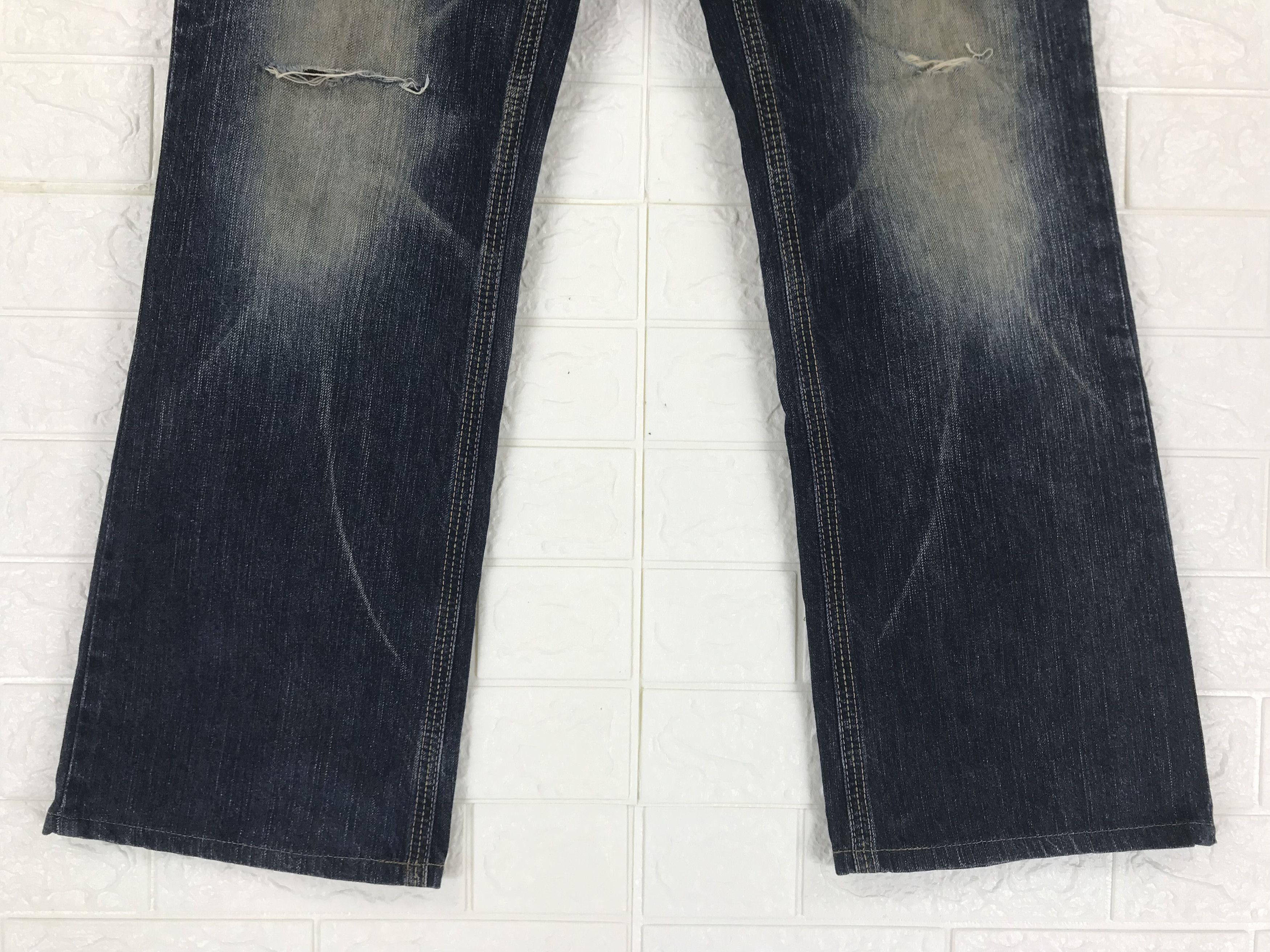 Edwin Vintage Edwin 441 XVS Mud Wash Flare Jeans Distressed Denim Size US 32 / EU 48 - 4 Thumbnail
