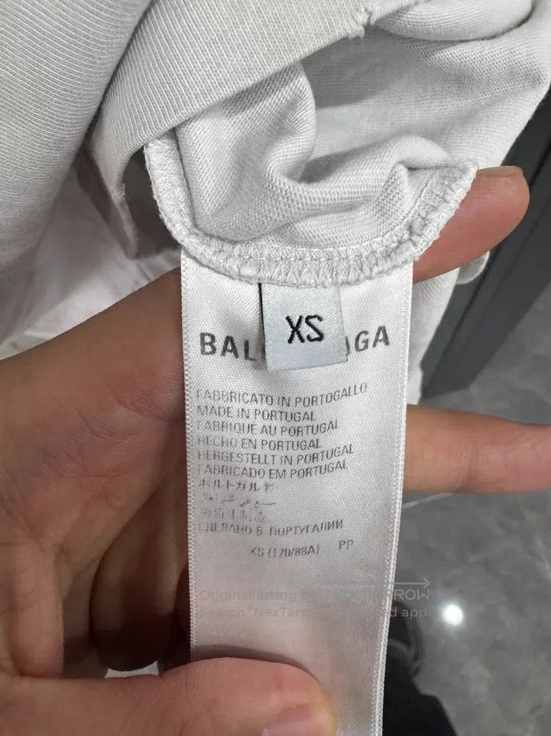 Balenciaga Balenciaga White Ripped Slogan Short Sleeve T-Shirt Size US XS / EU 42 / 0 - 4 Thumbnail