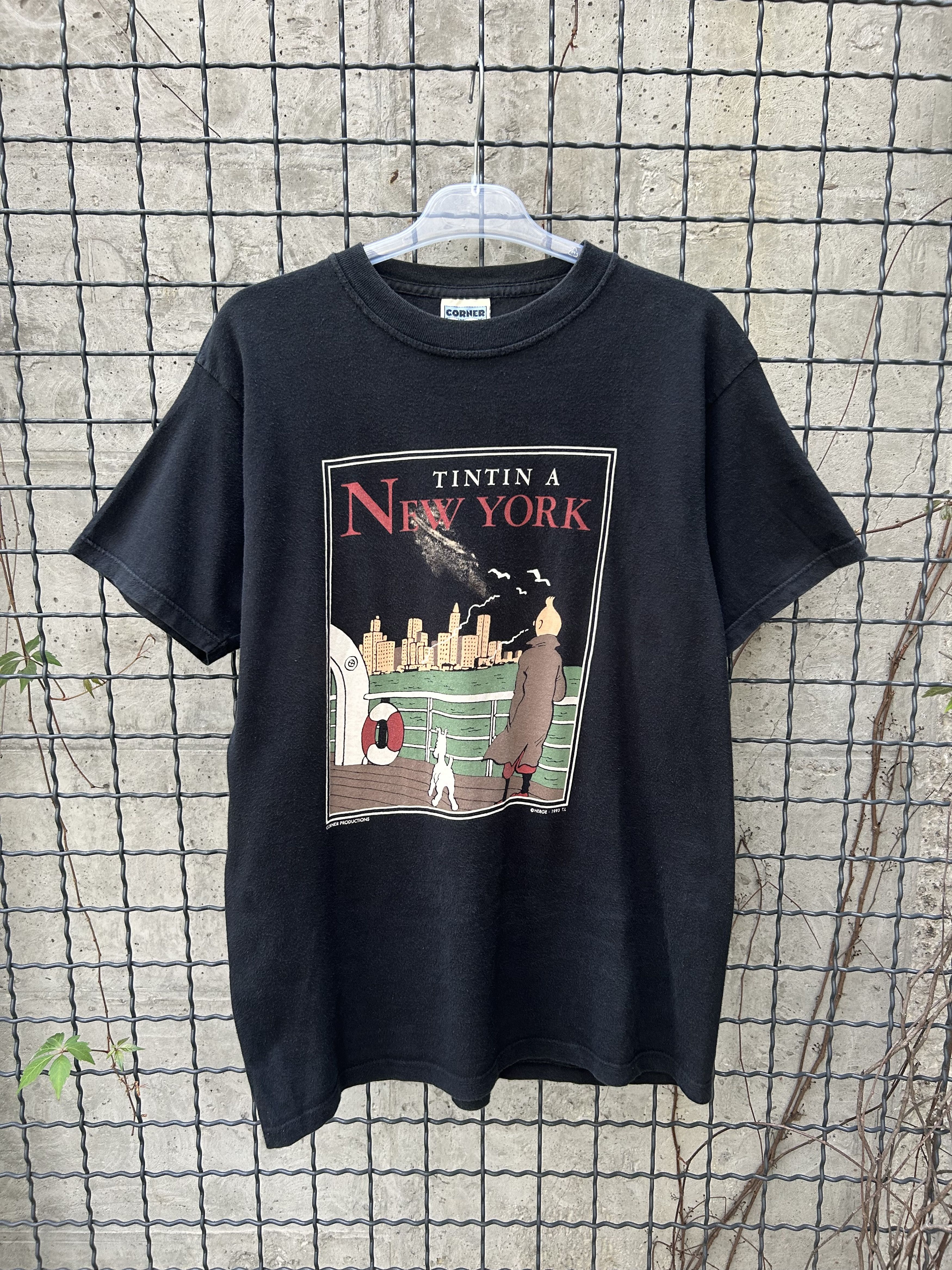 Cartoon Network Vintage 90s The Adventure of TinTin New York Comics T-shirt Size US L / EU 52-54 / 3 - 1 Thumbnail