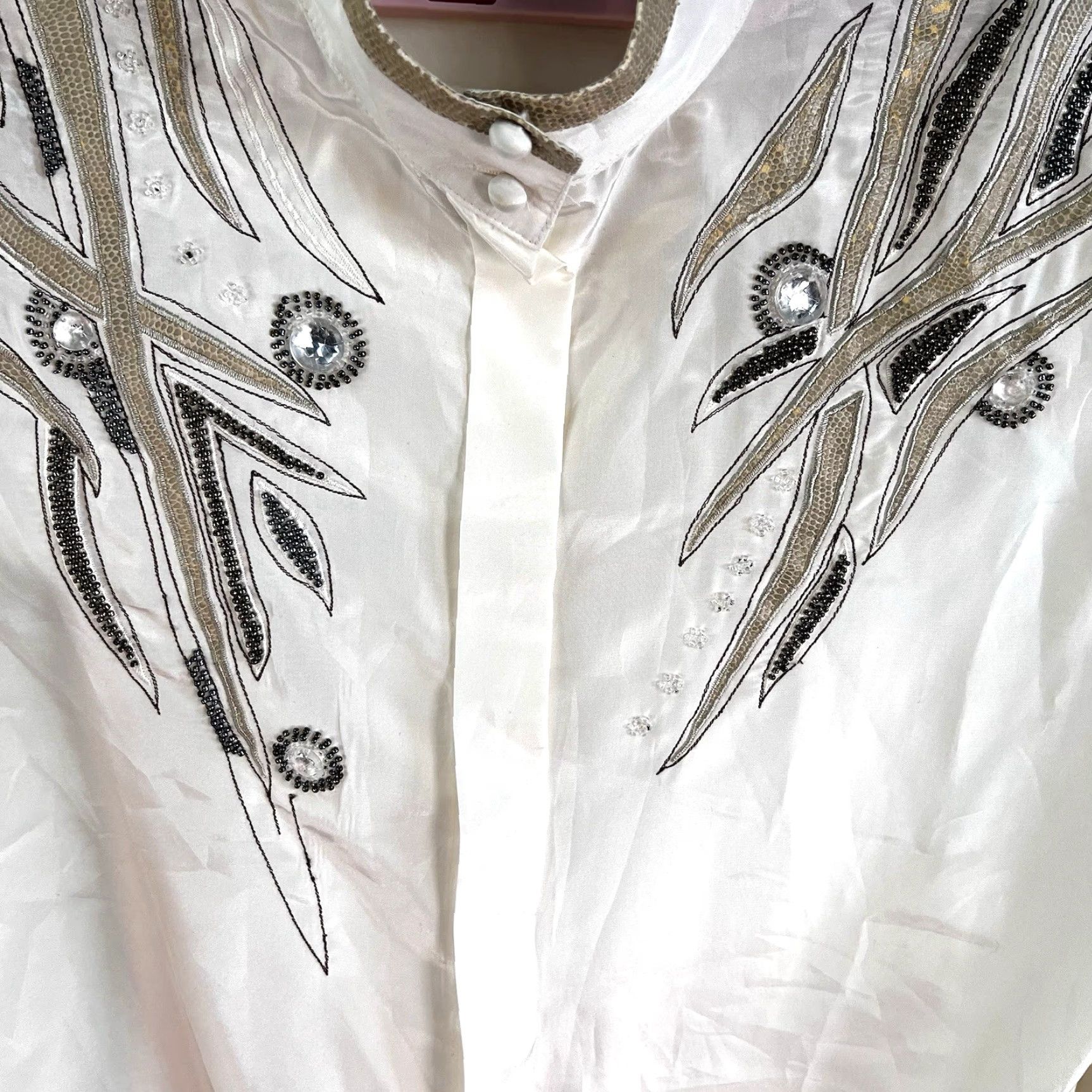 Vintage VINTAGE Laura & Jayne Petite White Bolero Western Button Top Size 14 Size XL / US 12-14 / IT 48-50 - 4 Thumbnail