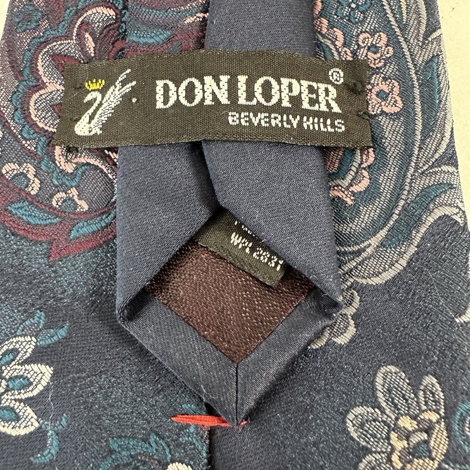 Other Don Loper Beverly Hills Tie Polyester Paisley Floral Preppy Size ONE SIZE - 2 Thumbnail