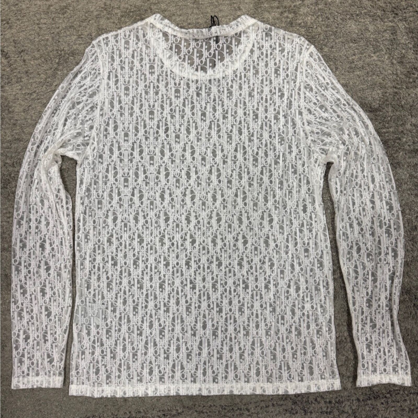 Dior Dior Oblique Sheer Transparent See Through Long Sleeve Size US XL / EU 56 / 4 - 11 Thumbnail