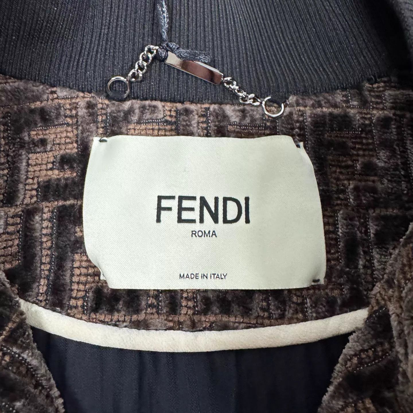 Fendi Fendi brown FF print velvet baseball jacket 38 Size XS / US 0-2 / IT 36-38 - 6 Thumbnail