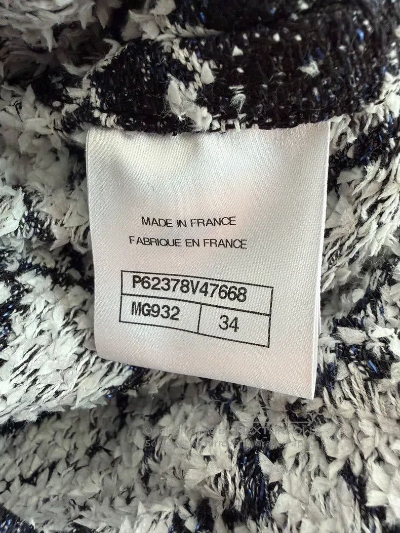 Chanel Chanel Snow series blue and white pattern tweed pocket jac Size XXS / US 00 / IT 34 - 6 Thumbnail