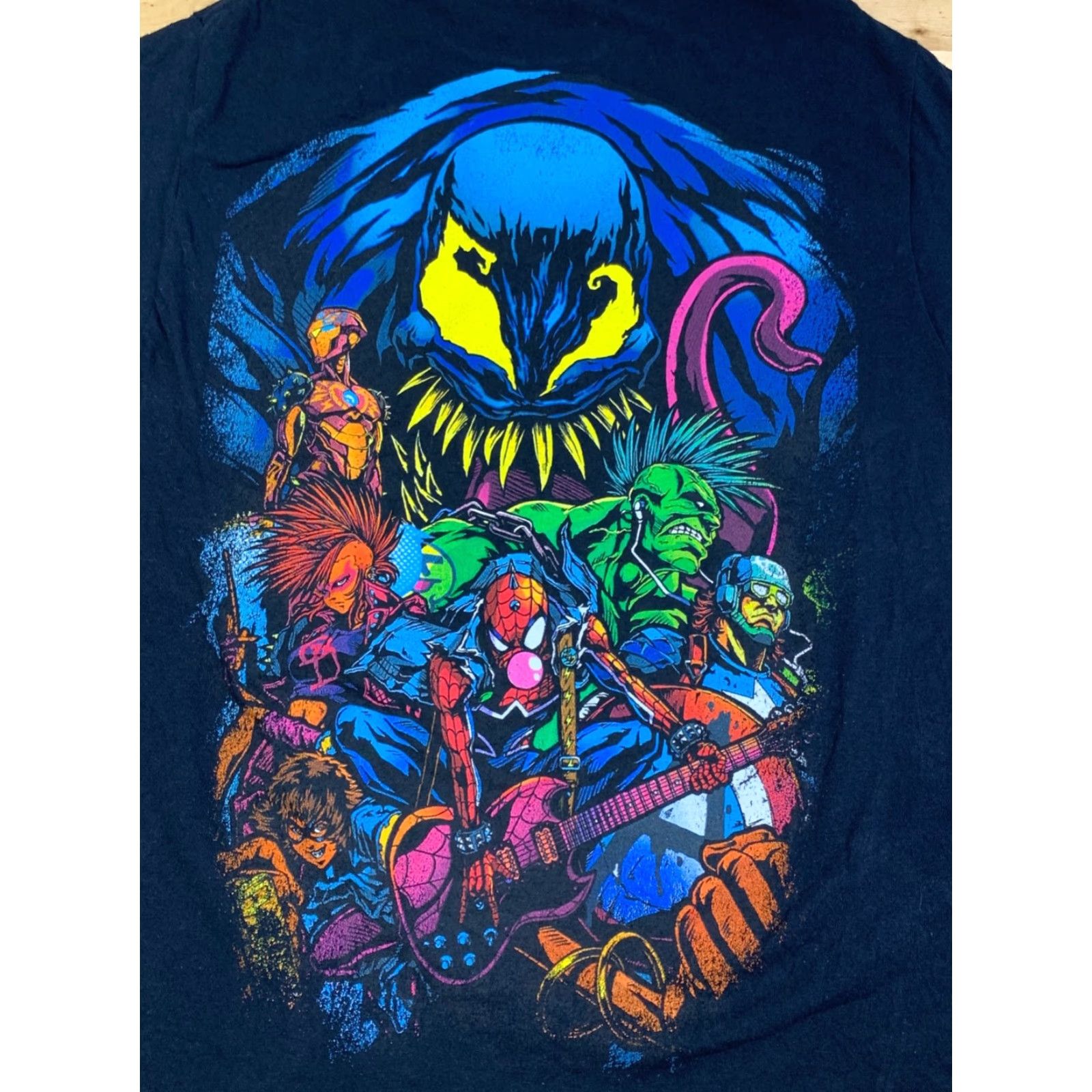 Vintage Marvel Spider Punk Graphic T Shirt Men M Black Size US M / EU 48-50 / 2 - 8 Thumbnail