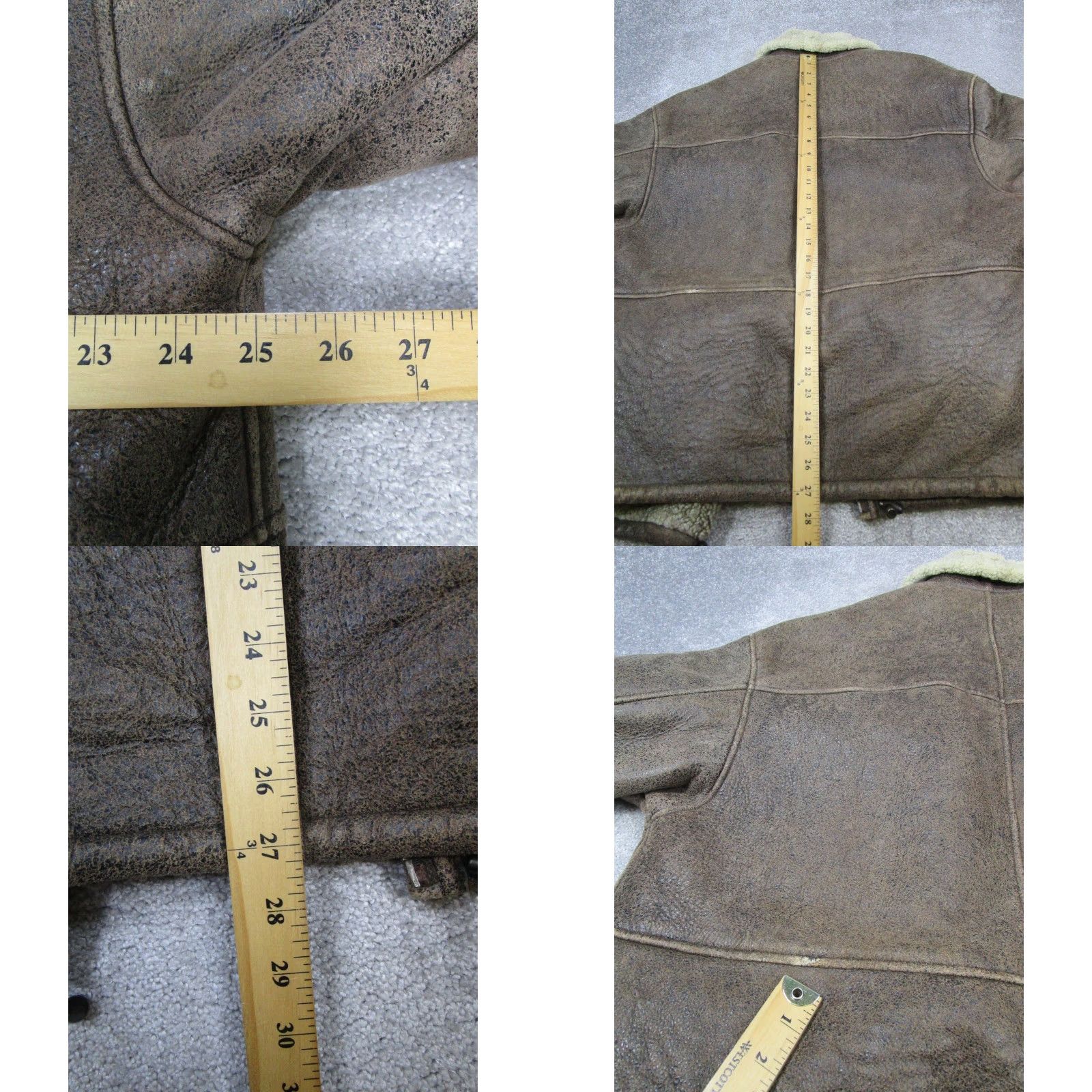 Vintage VINTAGE M Vio Leather Bomber Jacket Mens XL Brown Zip Mid-Length Winter Casual Size US XL / EU 56 / 4 - 8 Thumbnail