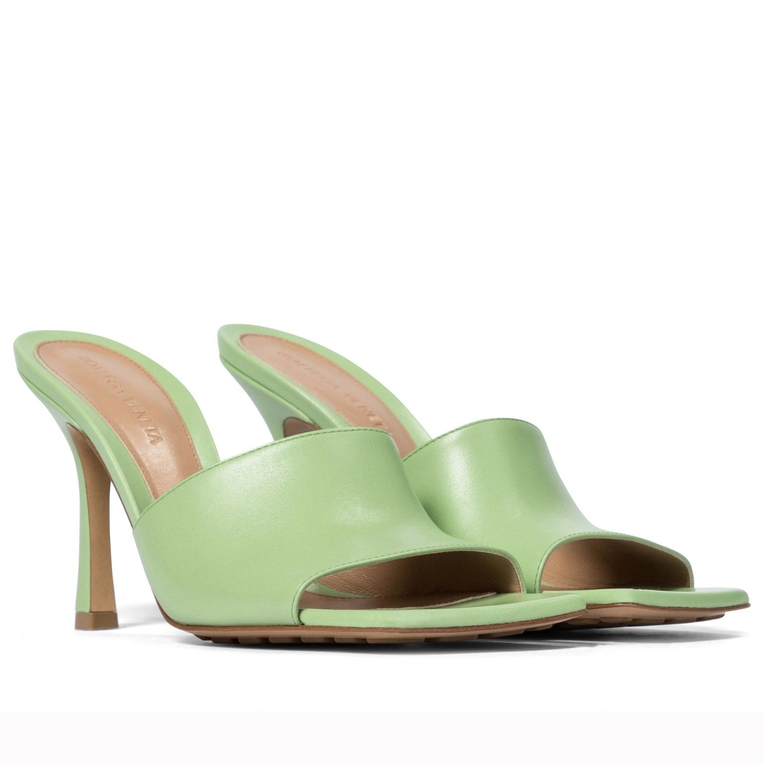 Bottega Veneta o1n1vont0924 Stretch Mules in Light Green Size US 9.5 / IT 39.5 - 2 Thumbnail