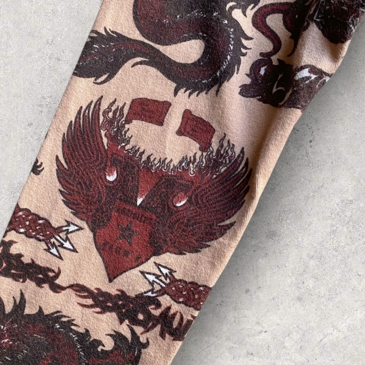 Jean Paul Gaultier Dragon Tribal Sleeve Square Neck L/S Size M / US 6-8 / IT 42-44 - 4 Thumbnail