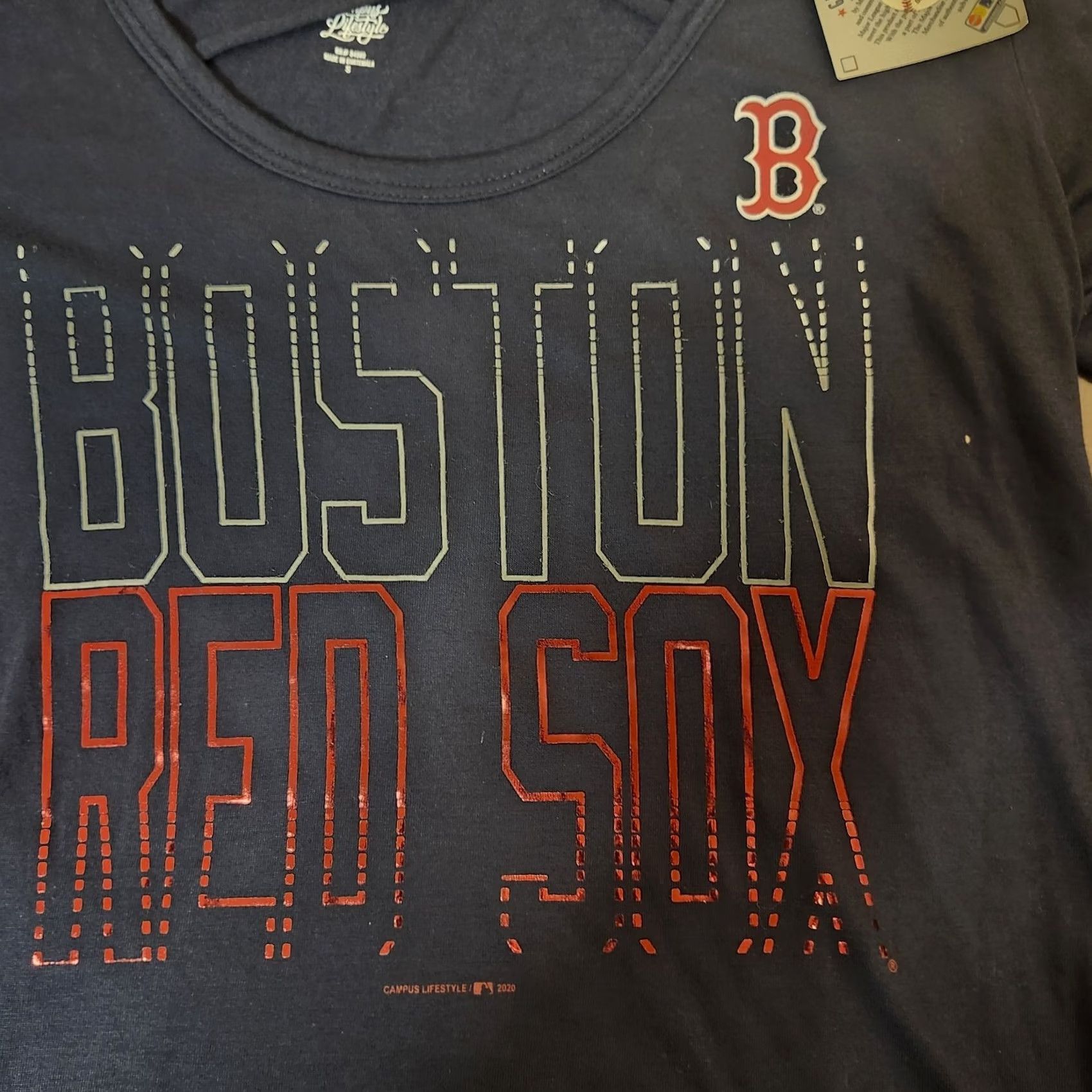 MLB MLB Boston Red Sox Women's Poly Rayon Scoop Neck T-Shirt Small NWT Regular Short Sleeve Logo Multicolor Sports Casual Shirt Womens Size S / US 4 / IT 40 - 4 Thumbnail