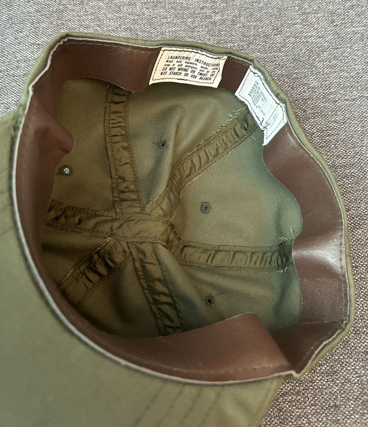 Other Vintage OG 507 US Army Olive Green Hot Weather Cap Sz 6 7/8 Size ONE SIZE - 6 Thumbnail