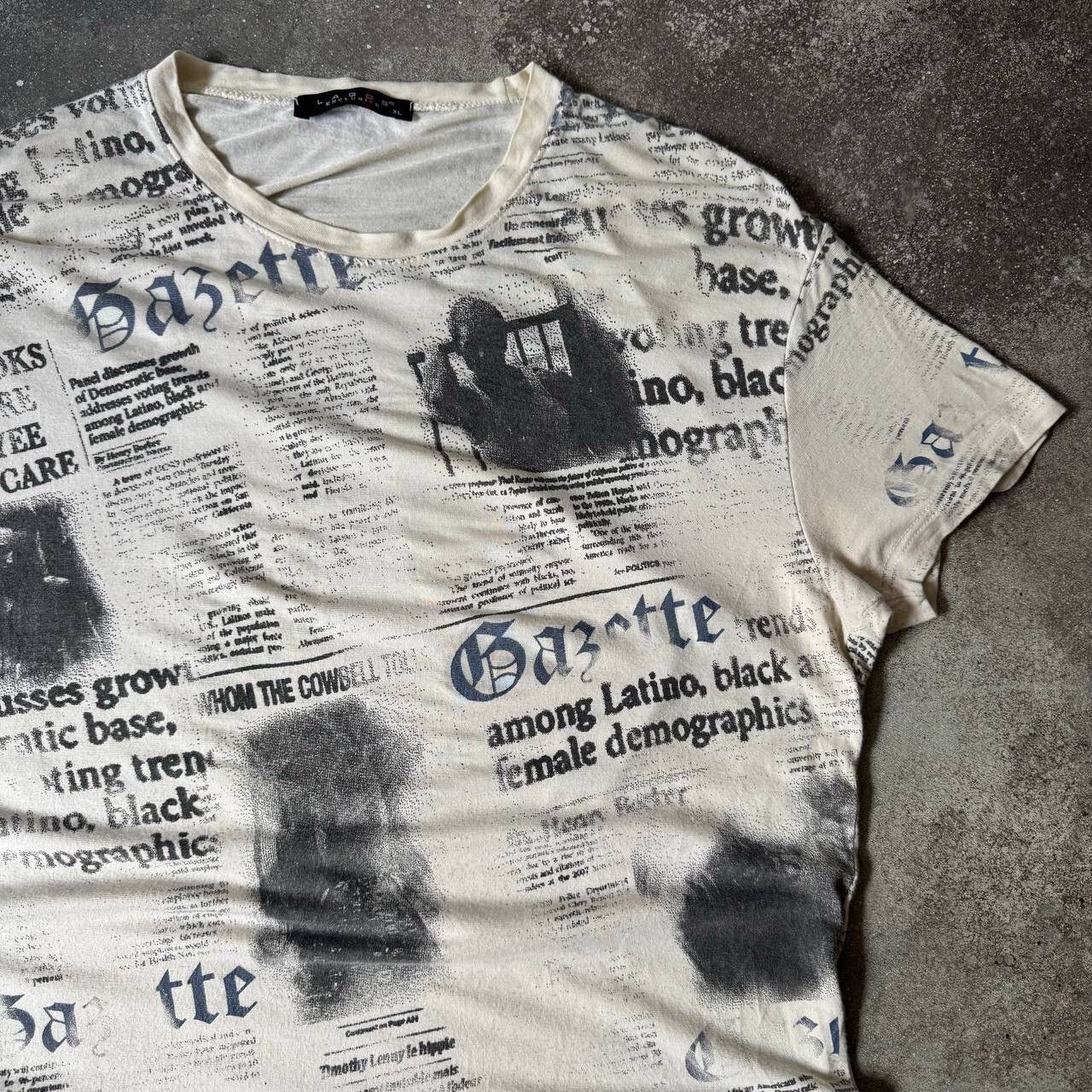 If Six Was Nine × Japanese Brand × Vintage Vintage Gazette Print Retro T-Shirt Size US XL / EU 56 / 4 - 4 Thumbnail